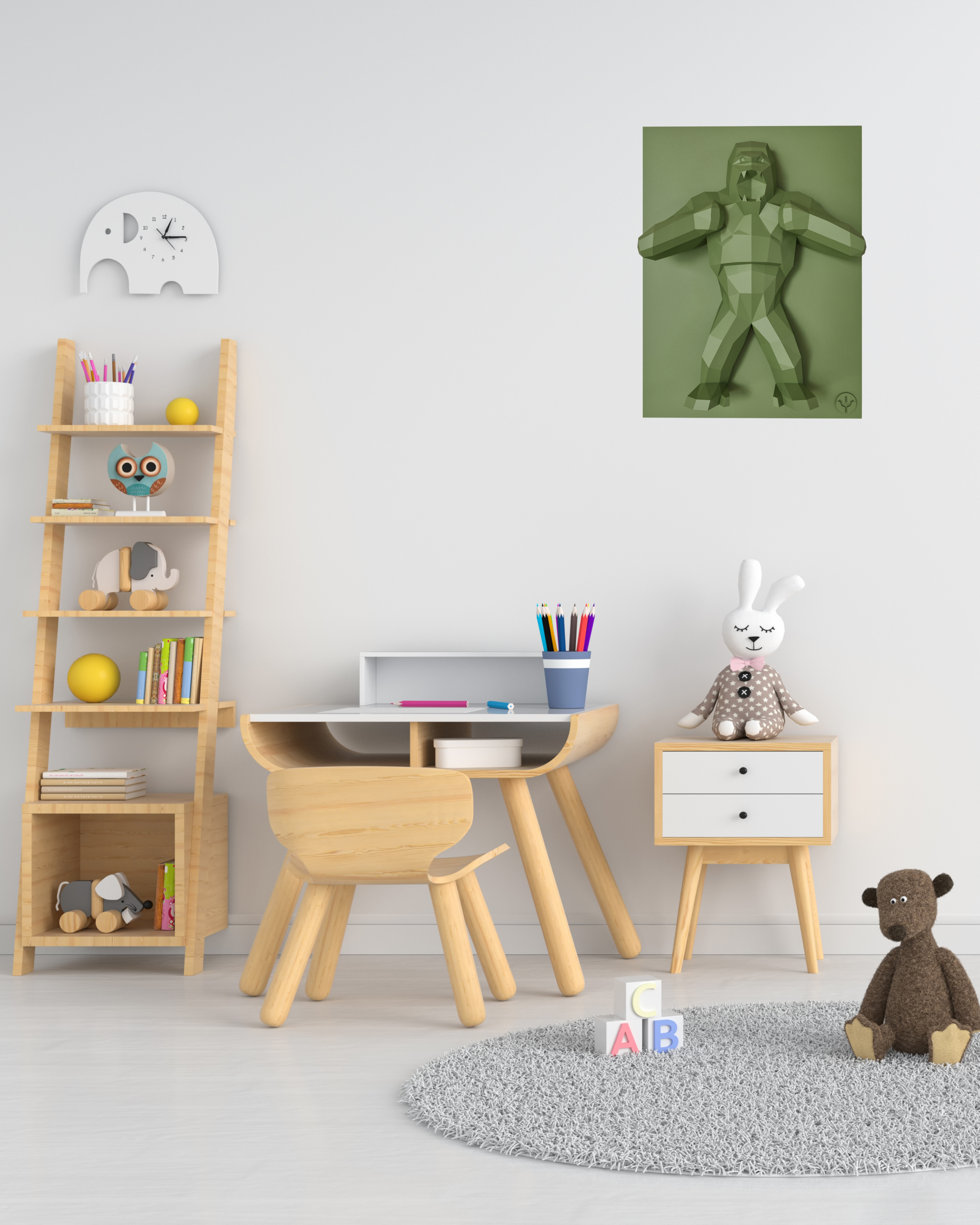 Dekoratif Goril Duvar Panosu | ByLamp