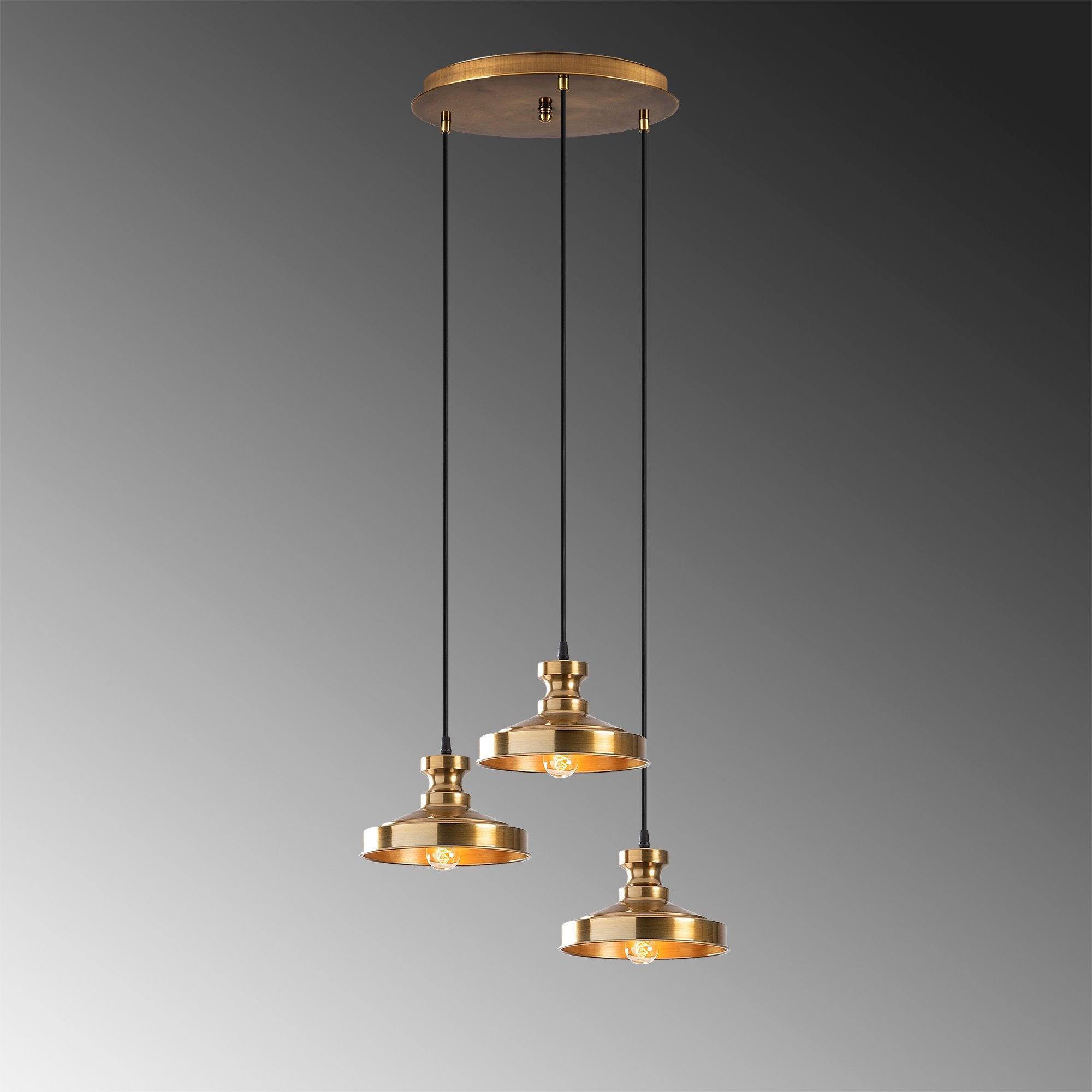 Güllü 182 Vintage 3 Sıvama Sarkıt Aydınlatma | ByLamp