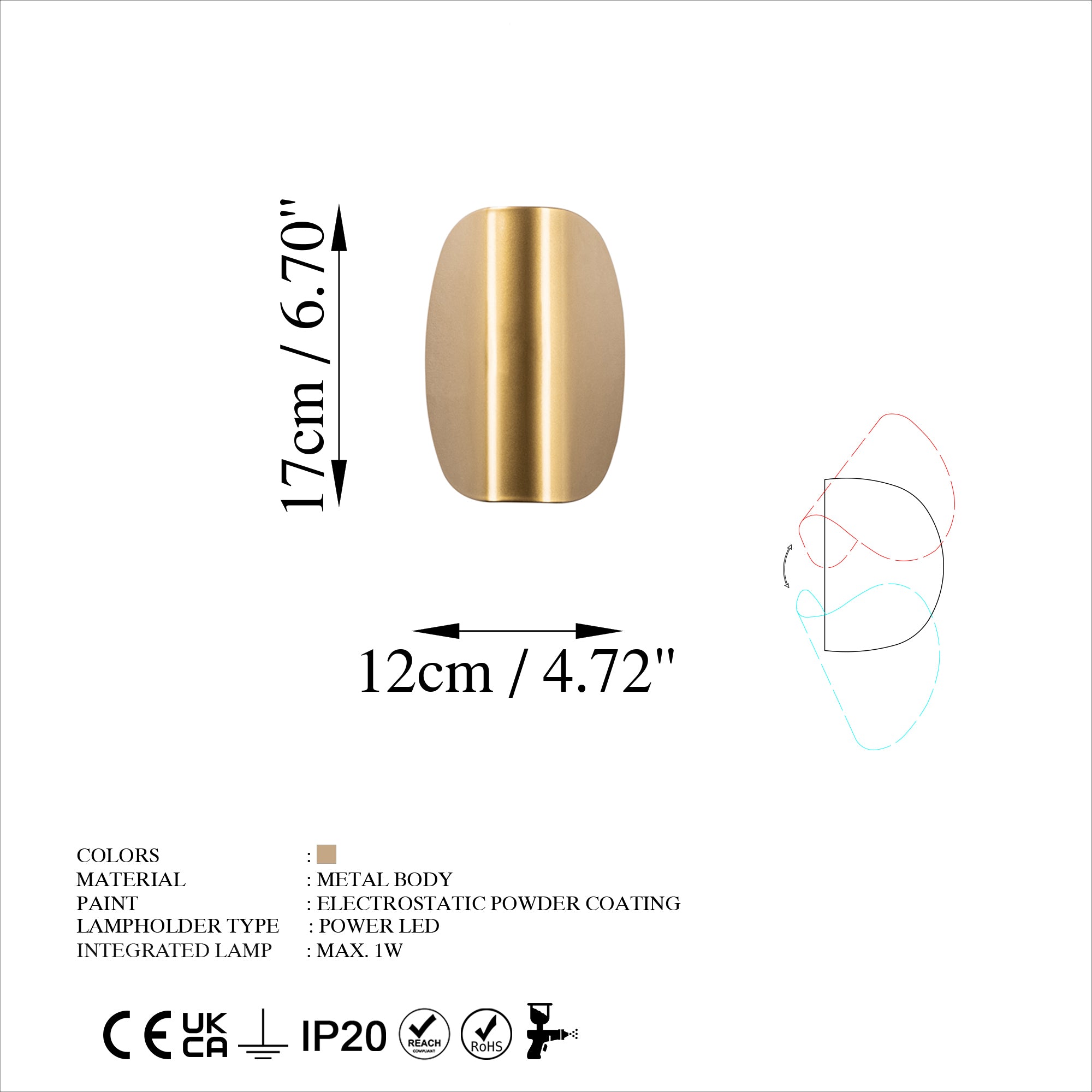 Heybe 13624 Led Aplik Duvar Aydınlatma | ByLamp