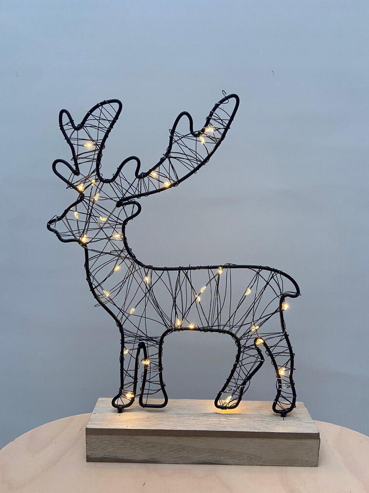 Işıklı Metal Geyik Lamba | ByLamp