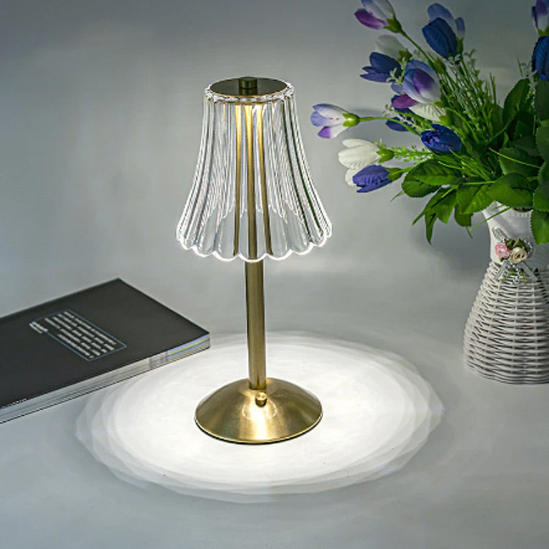 Nordic Style Crystal Table Lamp Touch 3 Light Color Dimmable