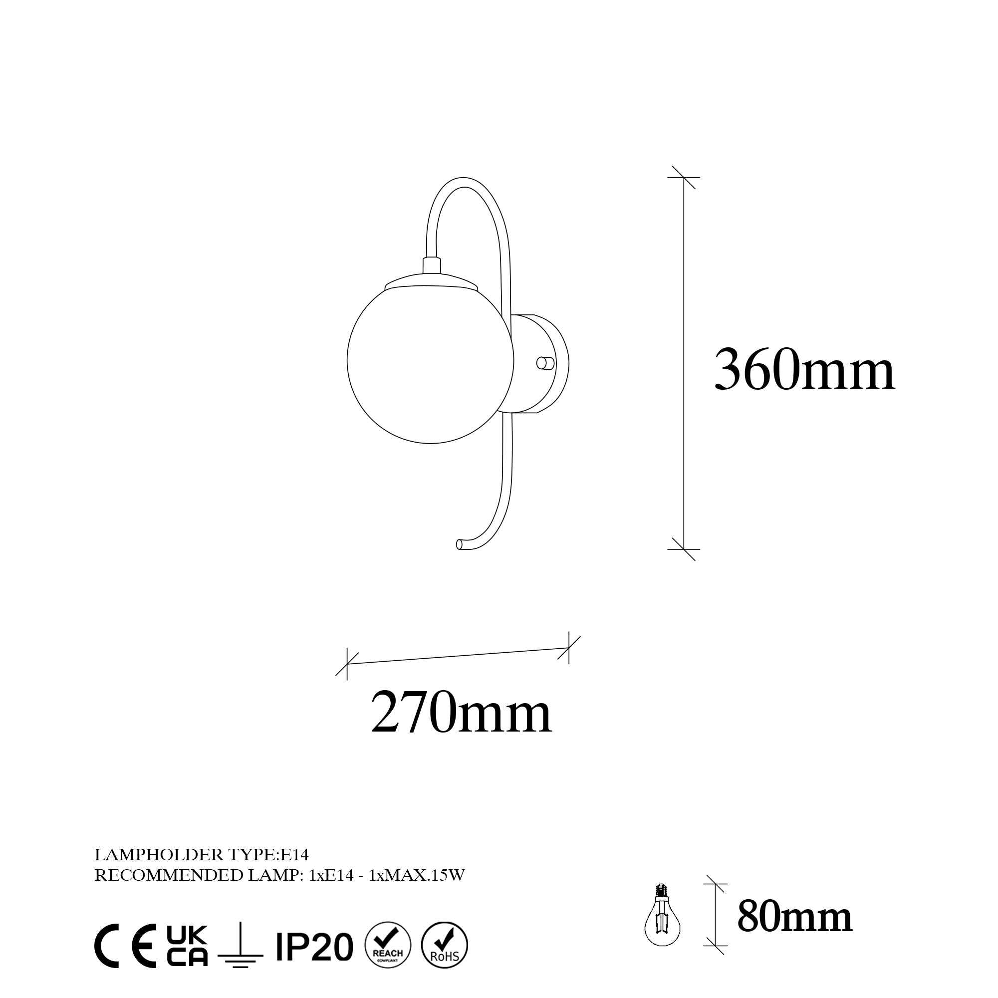 Jewel 10550 Cam Aplik Duvar Aydınlatma | ByLamp