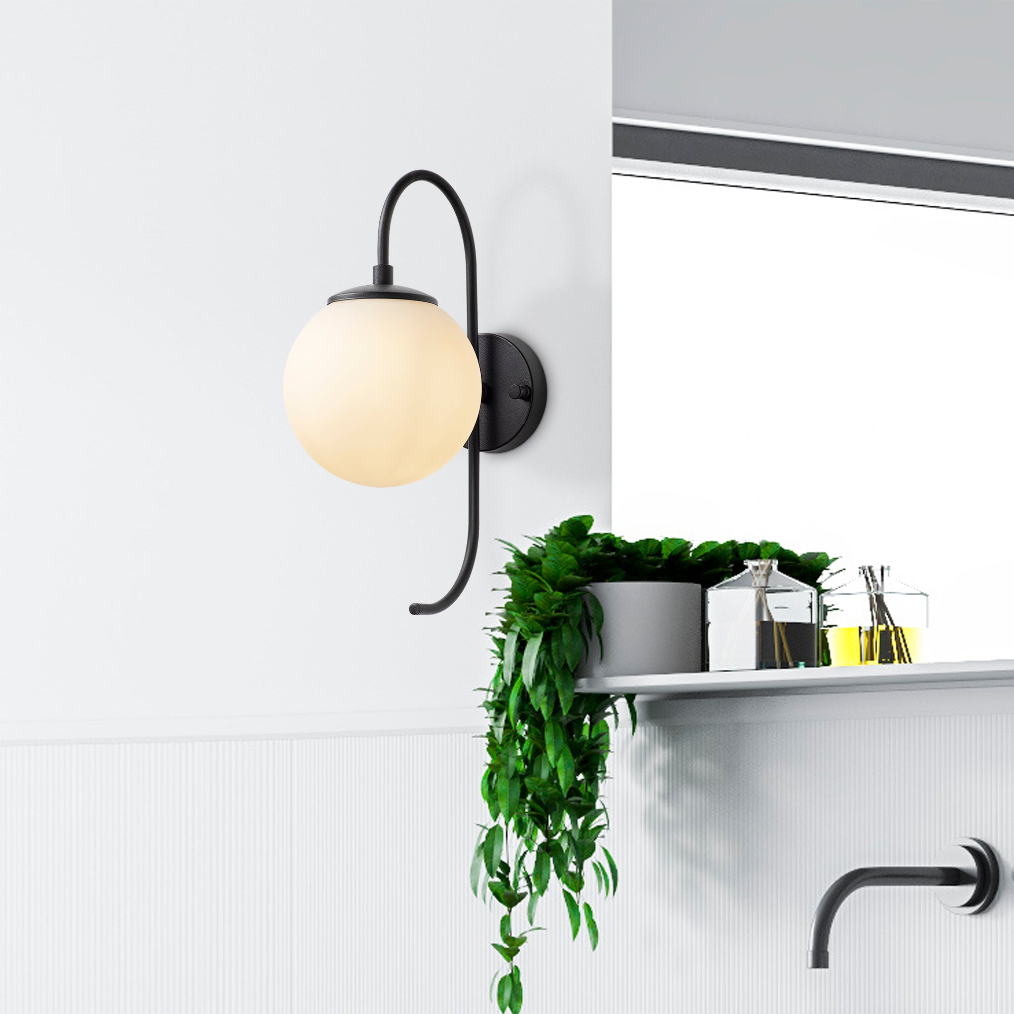 Jewel 10555 Cam Aplik Duvar Aydınlatma | ByLamp