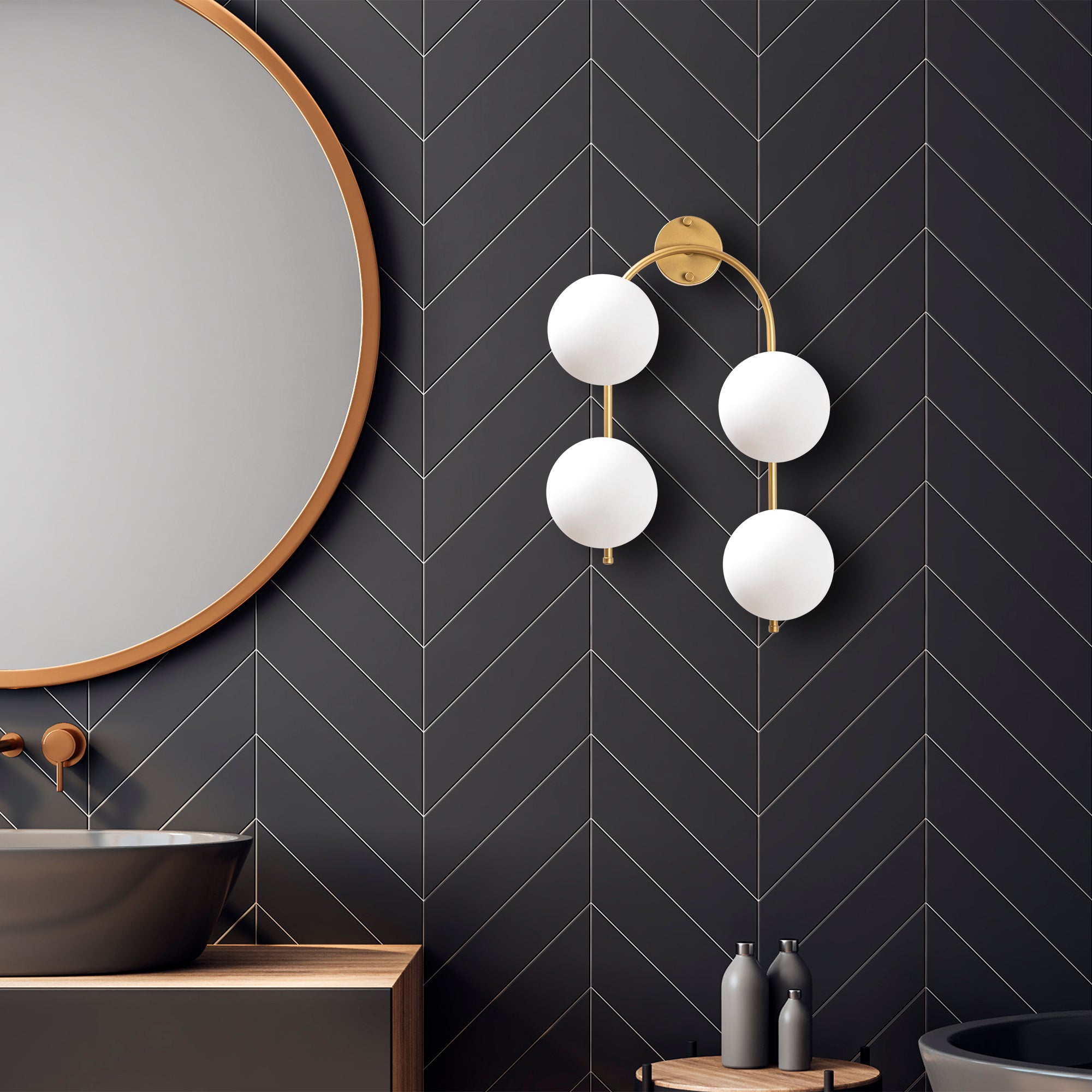 Jewel 10605 Cam Aplik Duvar Aydınlatma | ByLamp