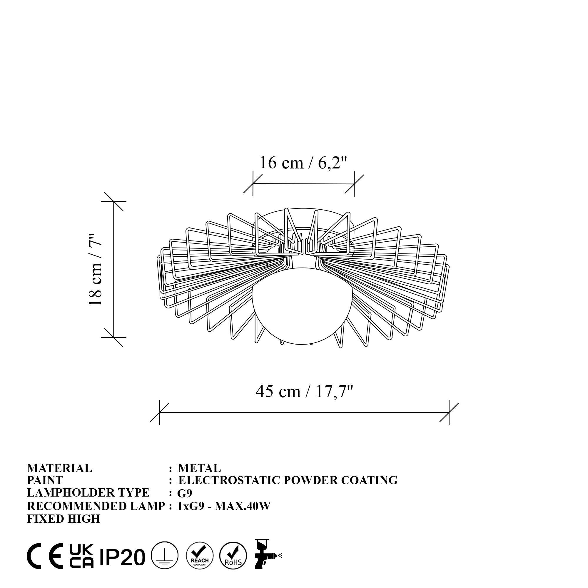 Kaya 15222 M Tel Plafonyer Aydınlatma | ByLamp