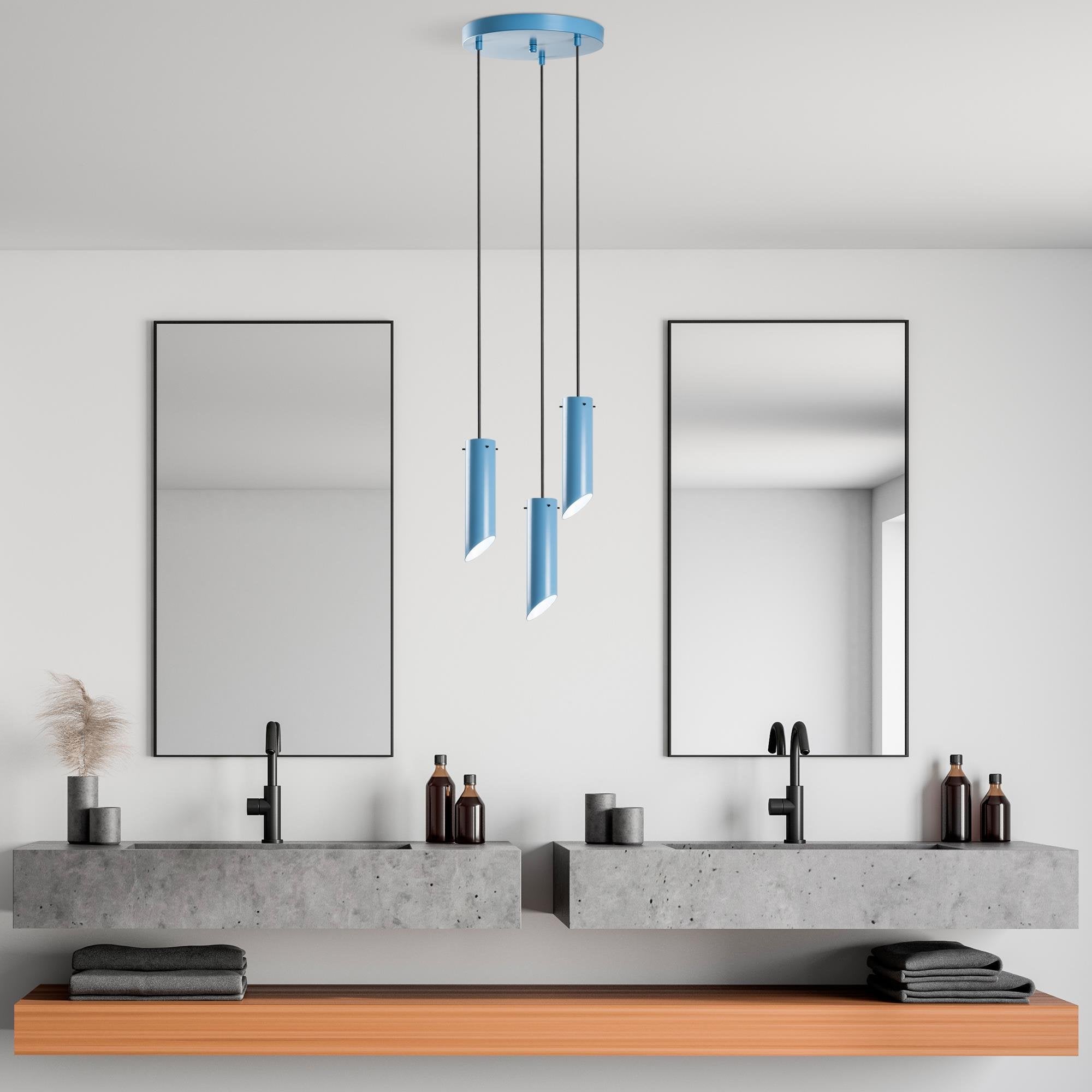 Kesik 6916 Açık Mavi Rustik Sarkıt Aydınlatma | ByLamp