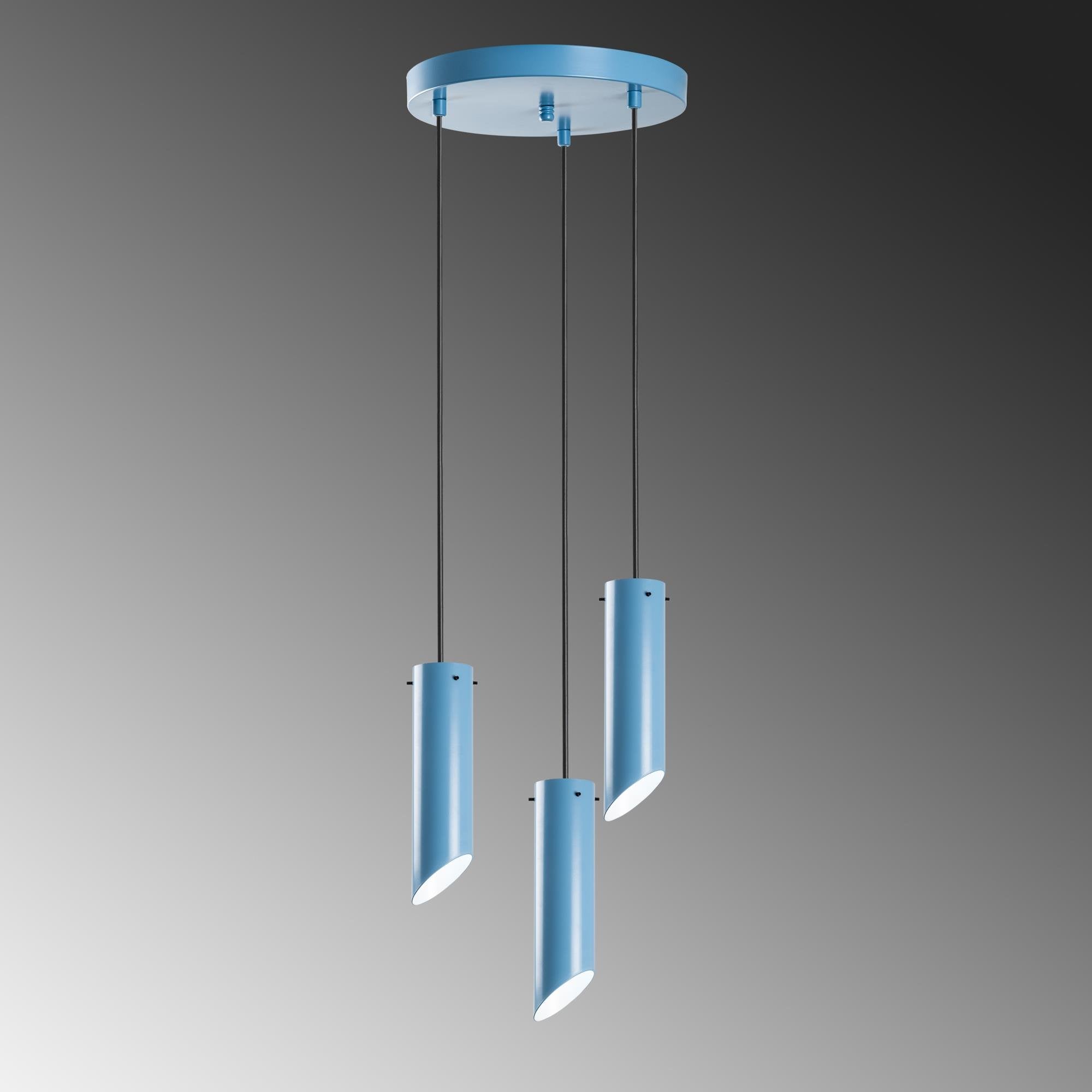 Kesik 6916 Açık Mavi Rustik Sarkıt Aydınlatma | ByLamp