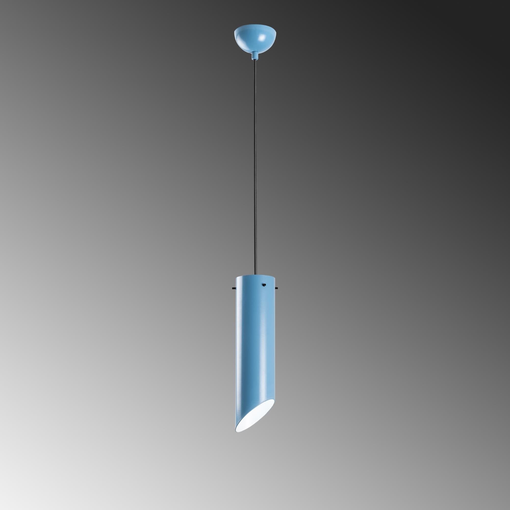 Kesik Boru MR 976 Açık Mavi Rustik Sarkıt Aydınlatma | ByLamp