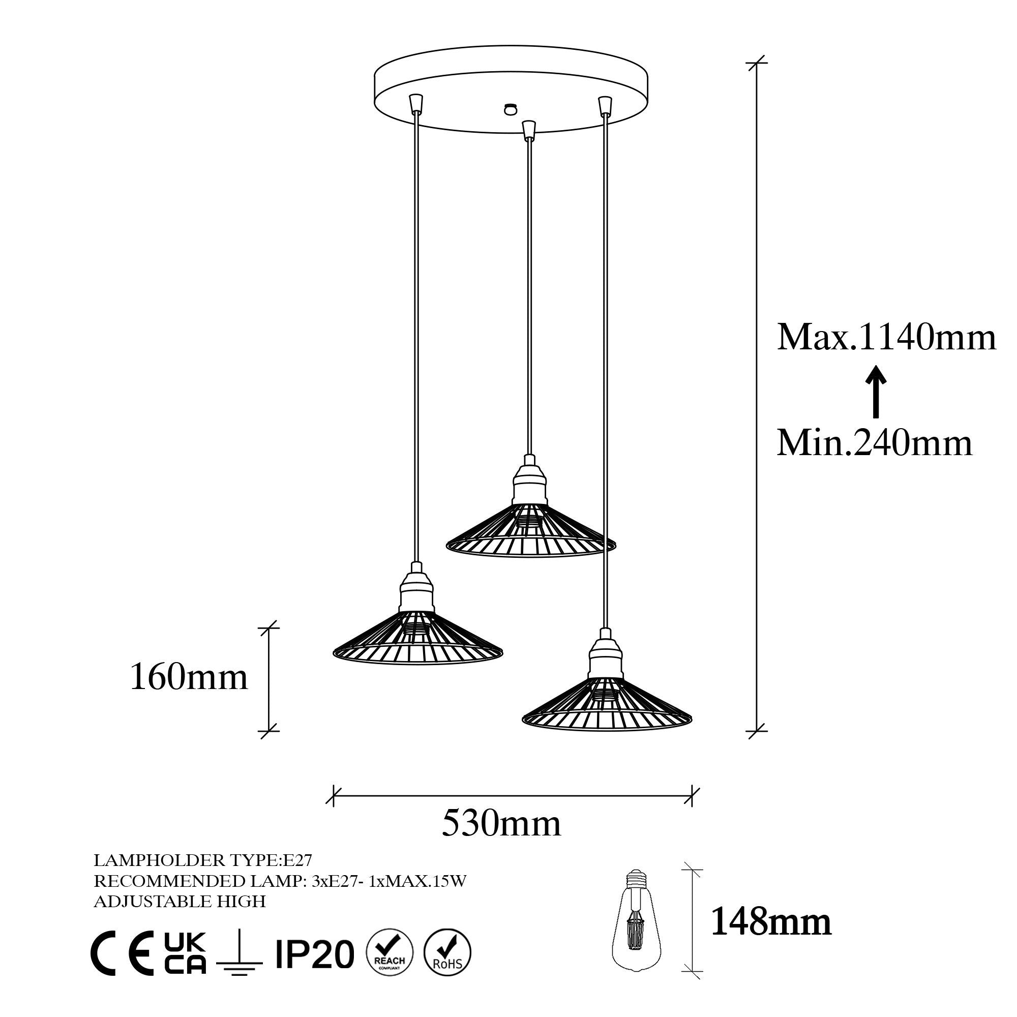 Kila 11321 Tel Sarkıt Aydınlatma | ByLamp