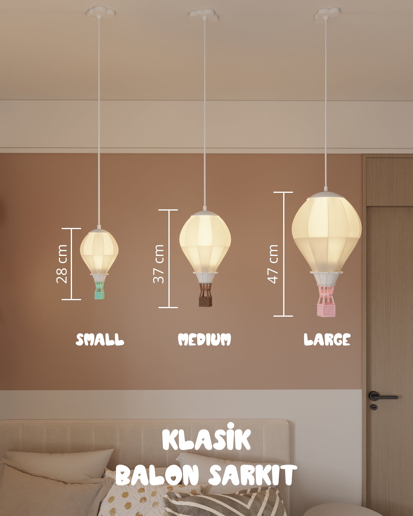 Klasik Desenli Balon Sarkıt Lamba Large | ByLamp