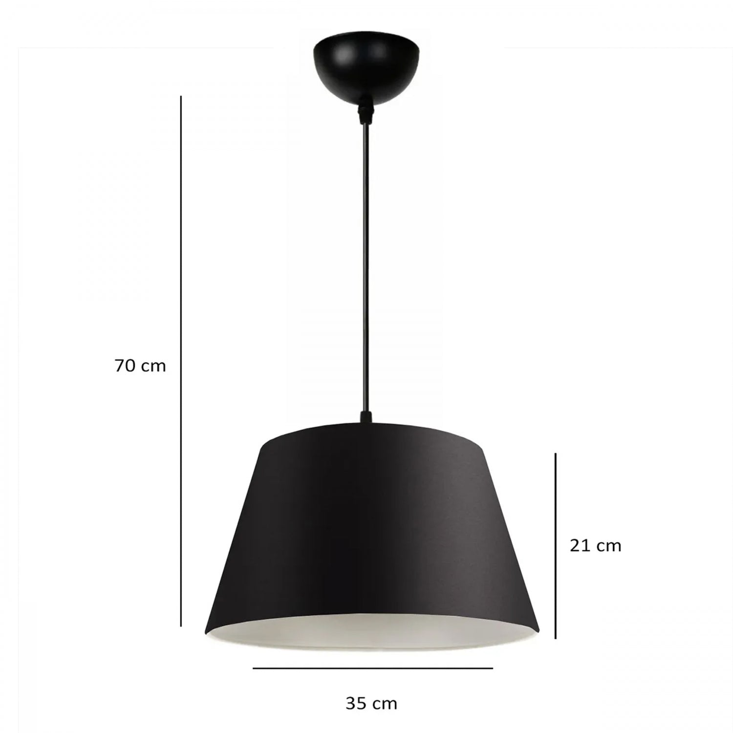 Conical Decorative Lampshade Pendant Lamp Black | ByLamp