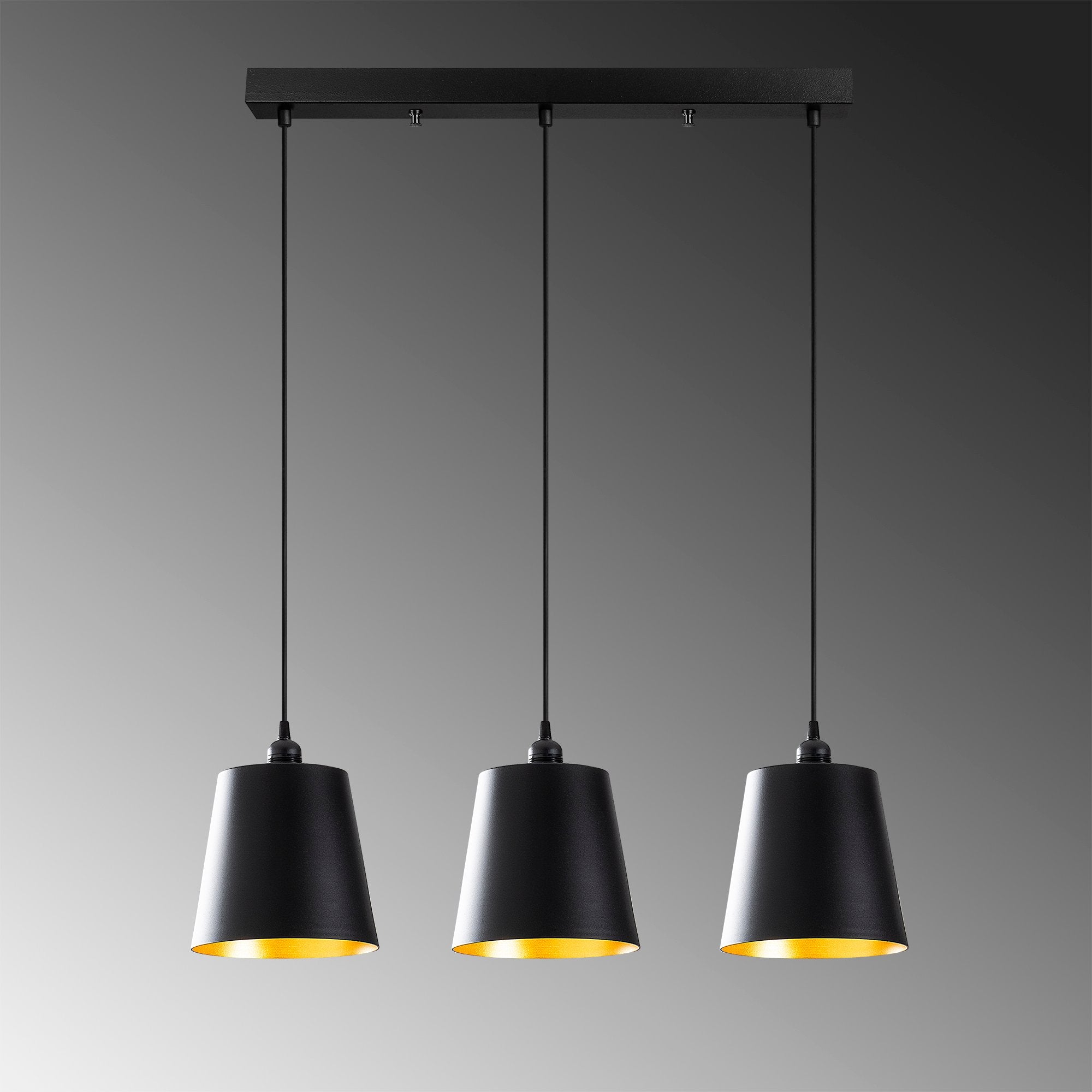 Konikfes 196 Black 2 Sıvama Sarkıt Aydınlatma | ByLamp