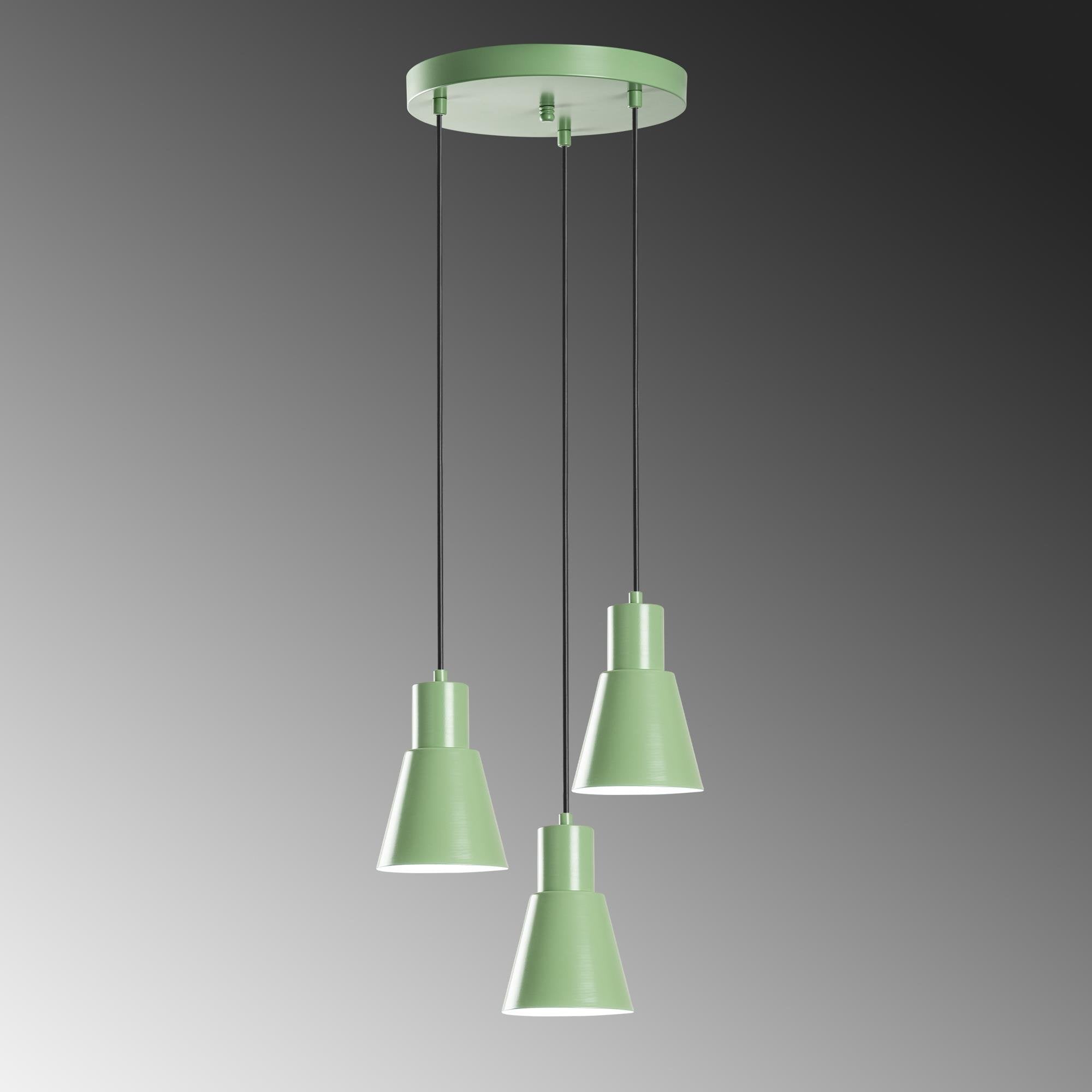 Konikkem 6357 3 Mint Yeşili Sıvama Sarkıt Aydınlatma | ByLamp