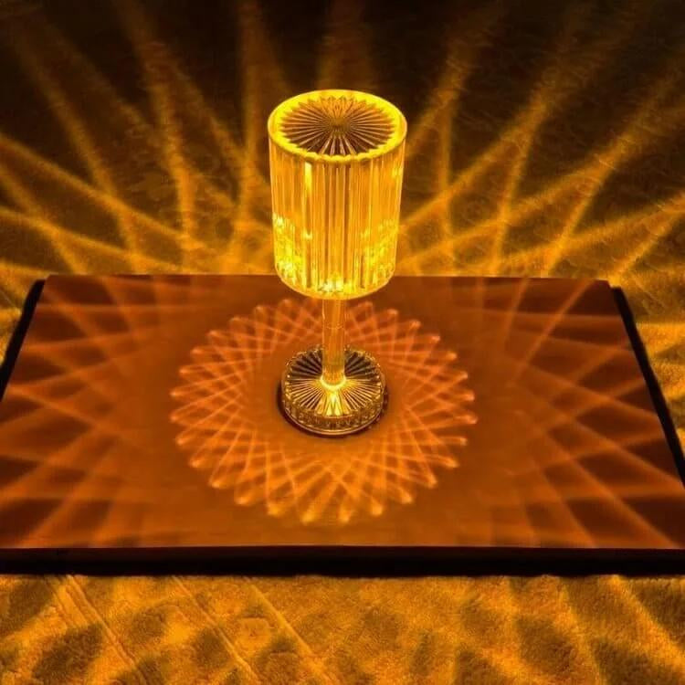 Crystal Oval Table Lamp