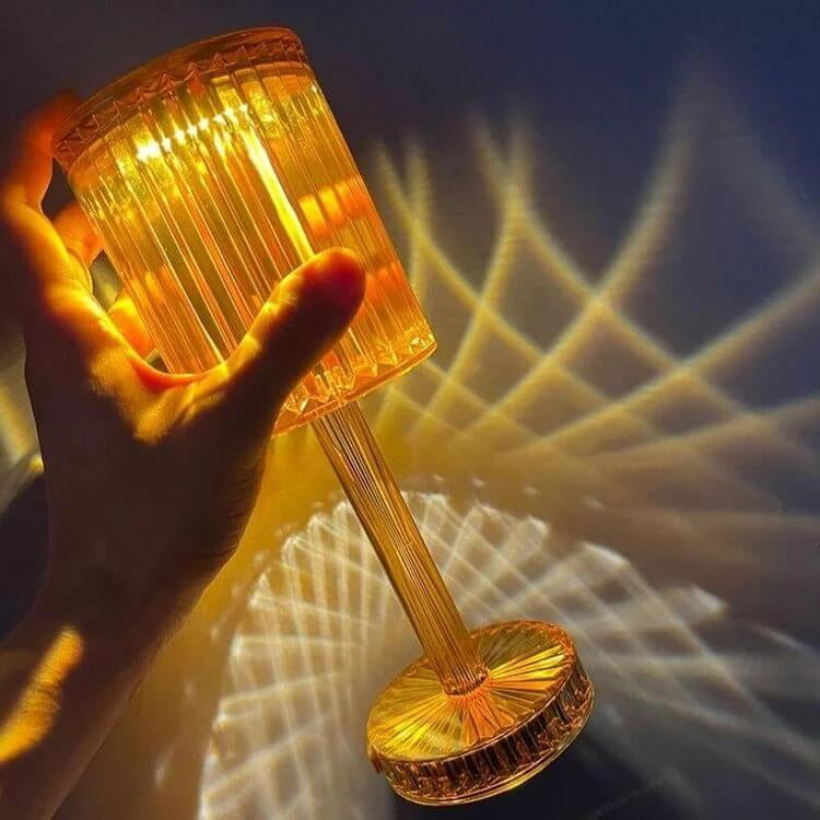 Crystal Oval Table Lamp