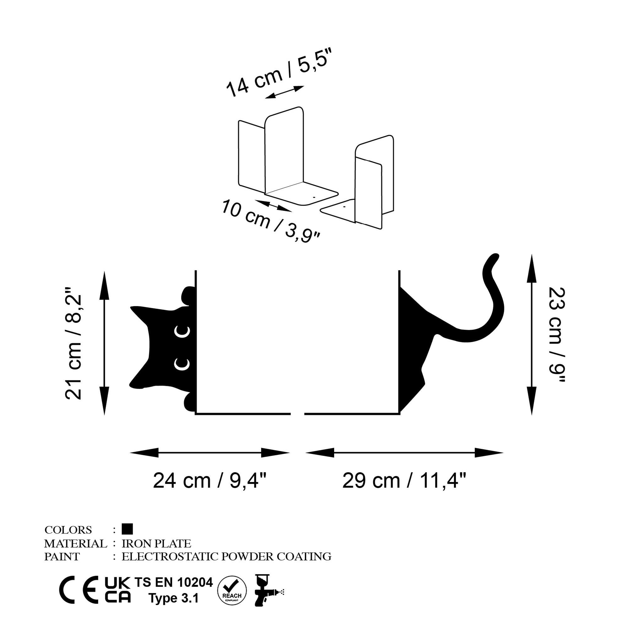 KT-023 Dekoratif Metal Kitap Tutucu | ByLamp