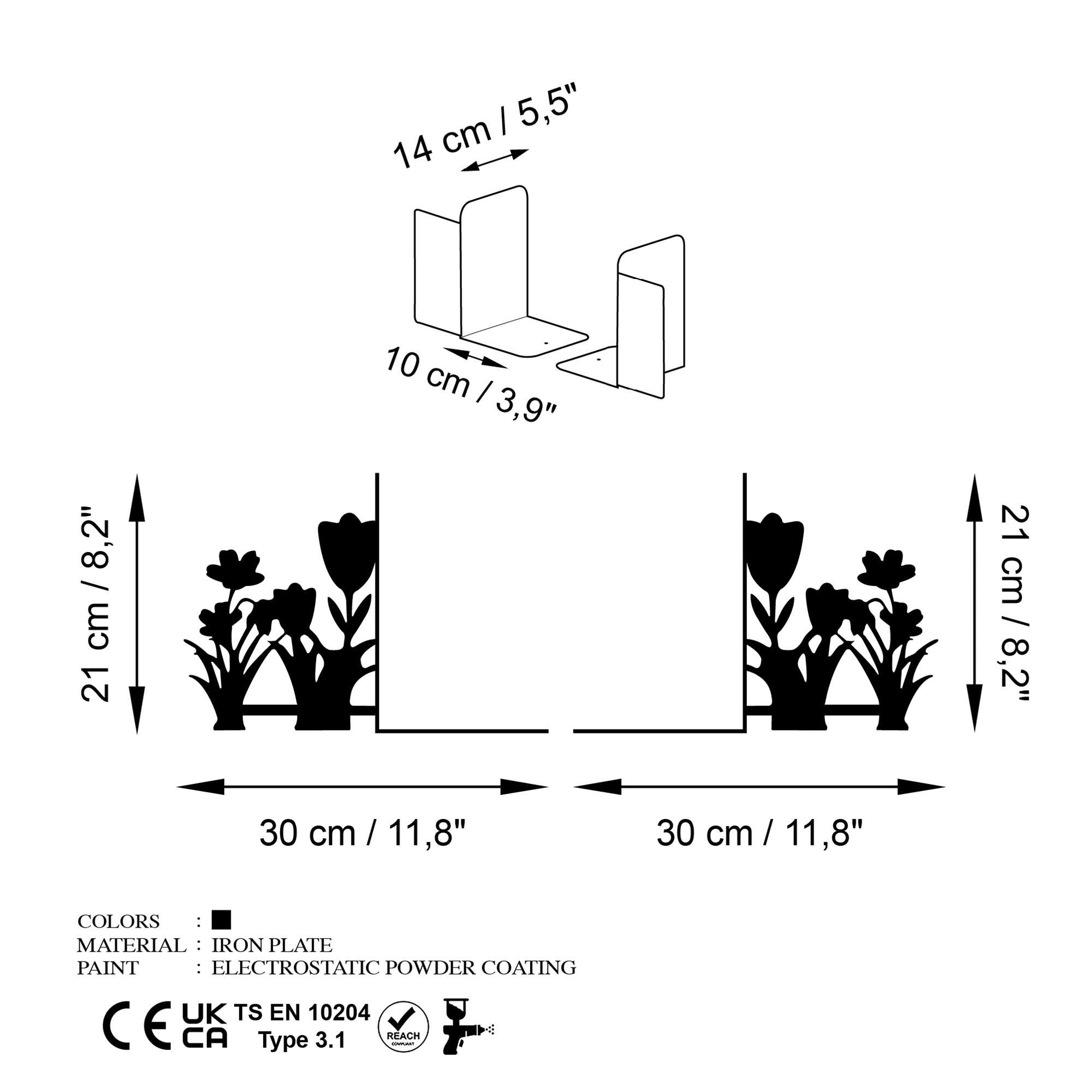 KT-025 Dekoratif Metal Kitap Tutucu | ByLamp