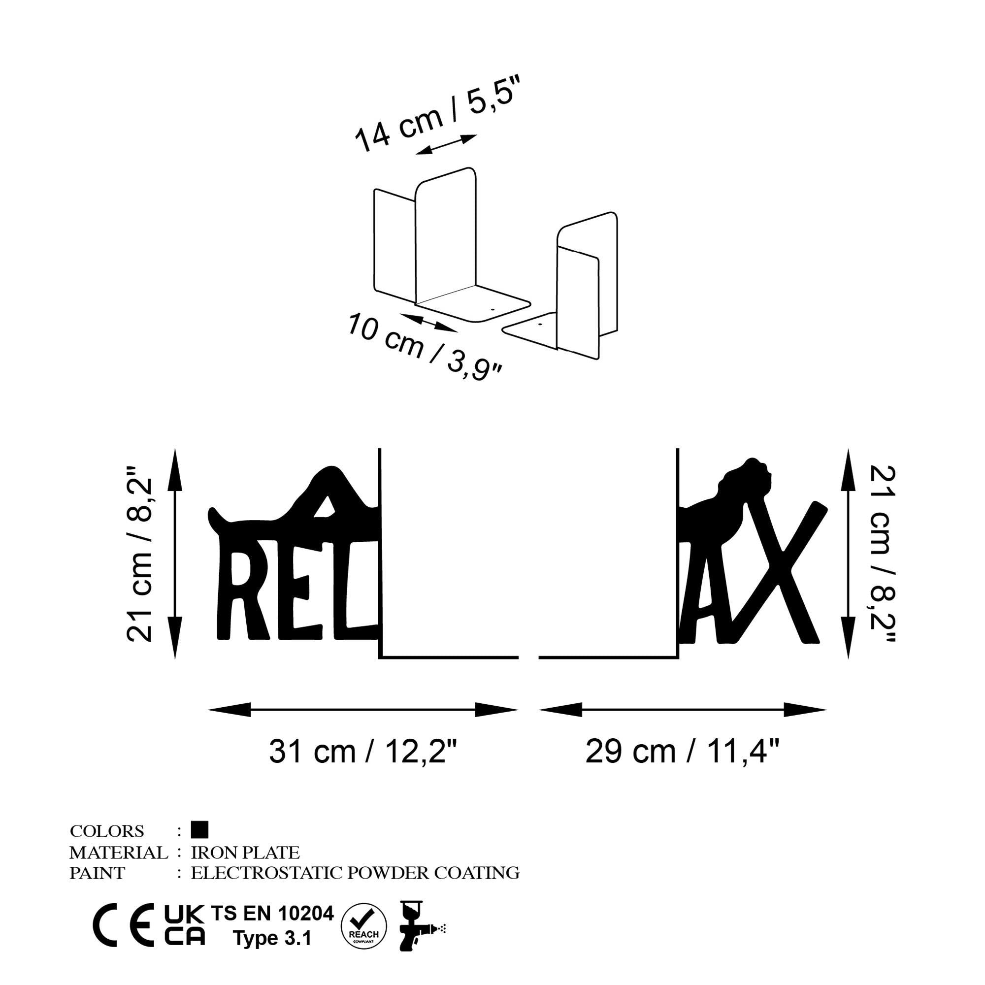 KT-031 Dekoratif Metal Kitap Tutucu | ByLamp