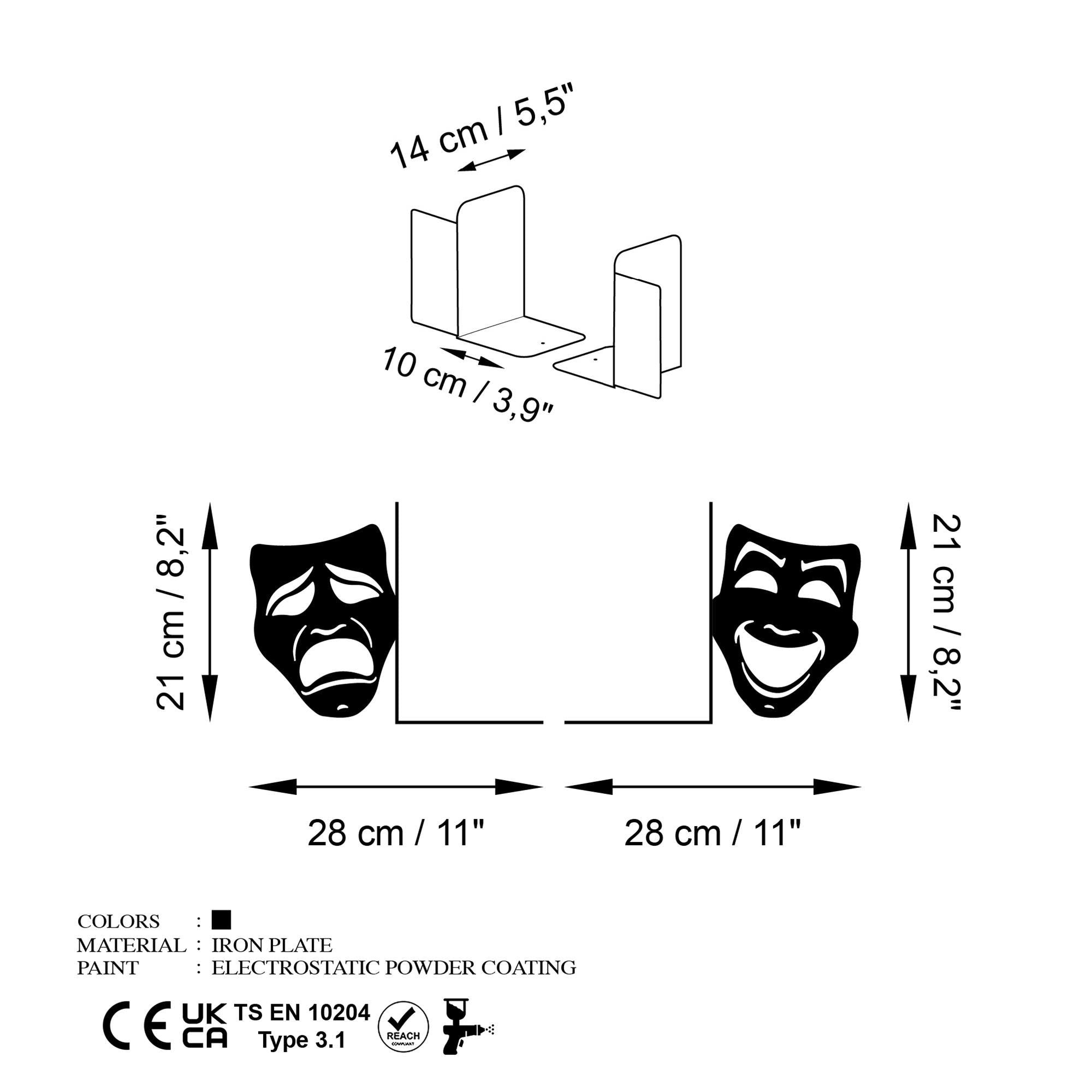 KT-035 Dekoratif Metal Kitap Tutucu | ByLamp