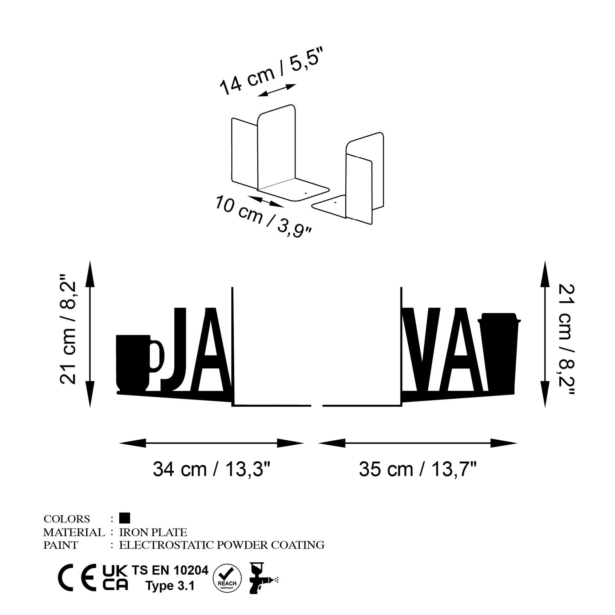 KT-038 Dekoratif Metal Kitap Tutucu | ByLamp