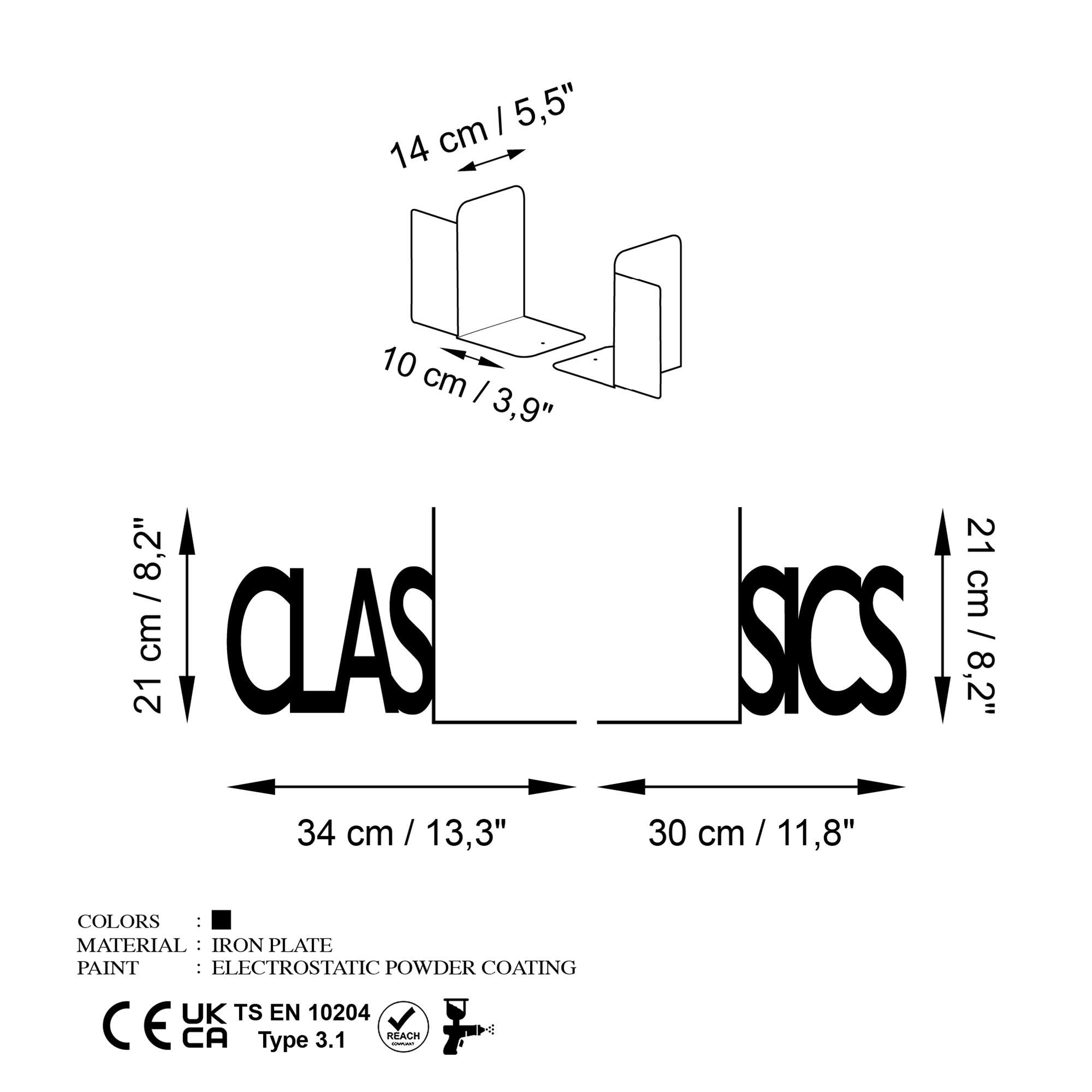 KT-040 Dekoratif Metal Kitap Tutucu | ByLamp