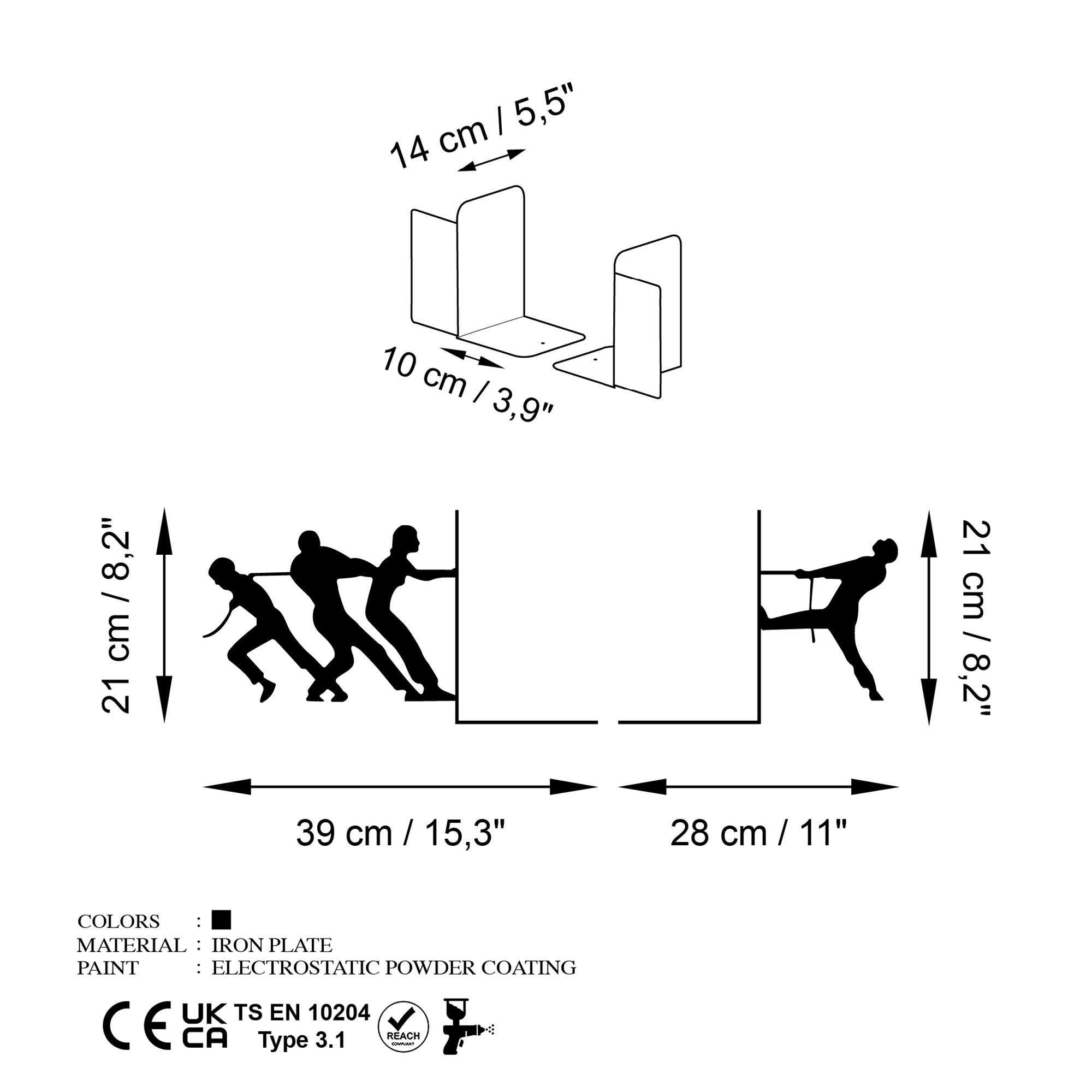 KT-041 Dekoratif Metal Kitap Tutucu | ByLamp