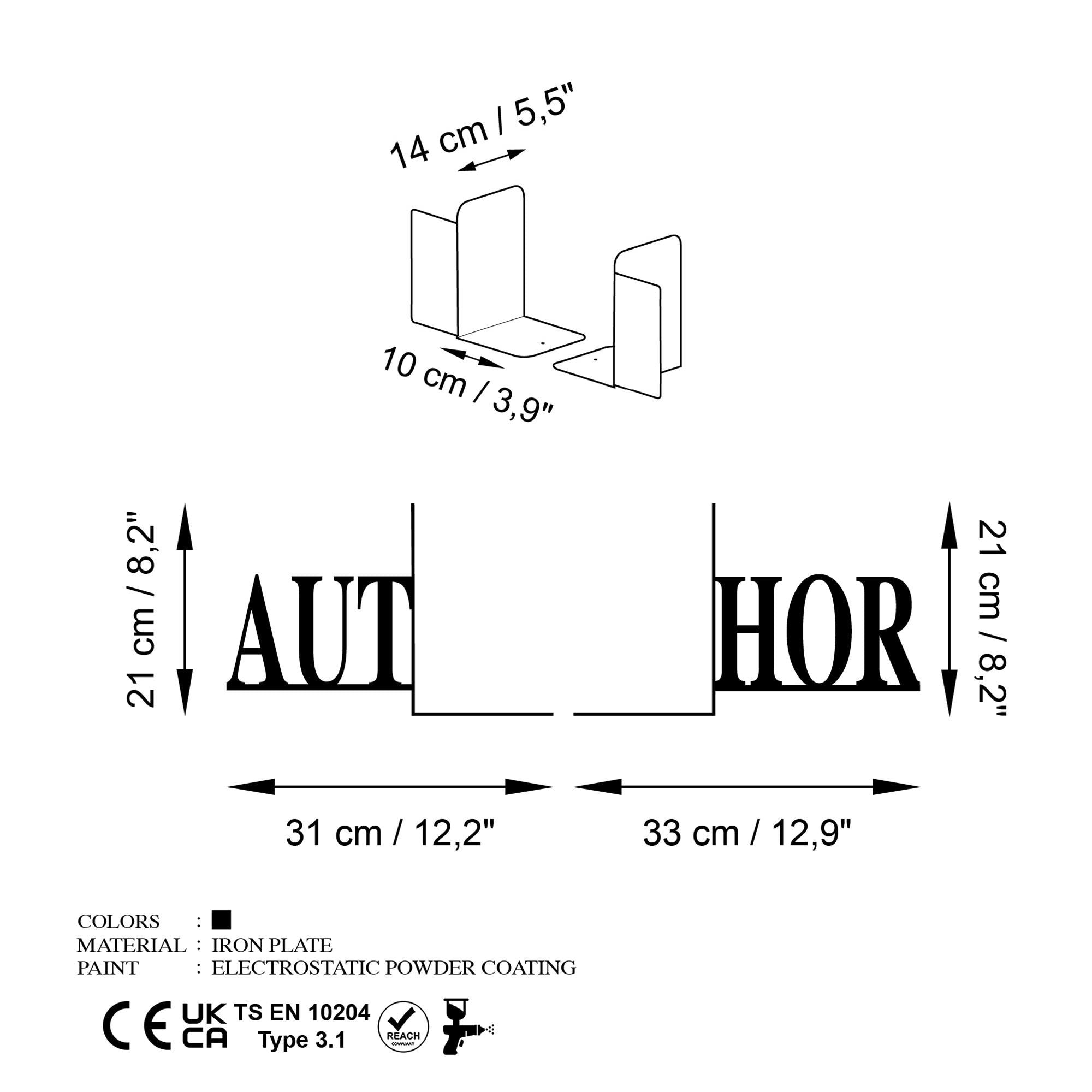 KT-042 Dekoratif Metal Kitap Tutucu | ByLamp