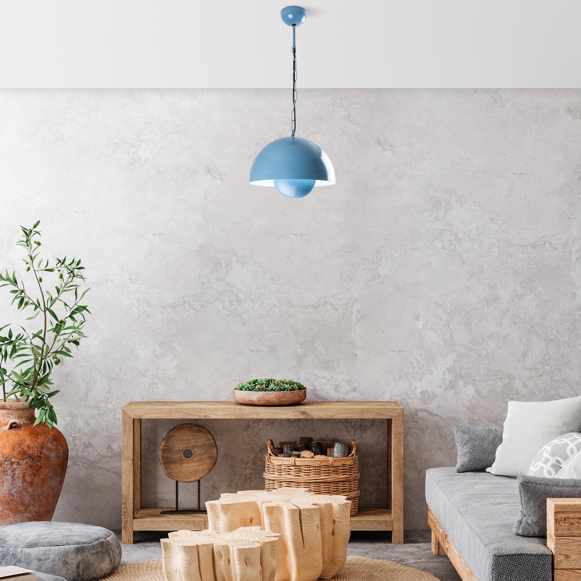 Küre 30 15 Nus 2676 Açık Mavi Sıvama Sarkıt Aydınlatma | ByLamp