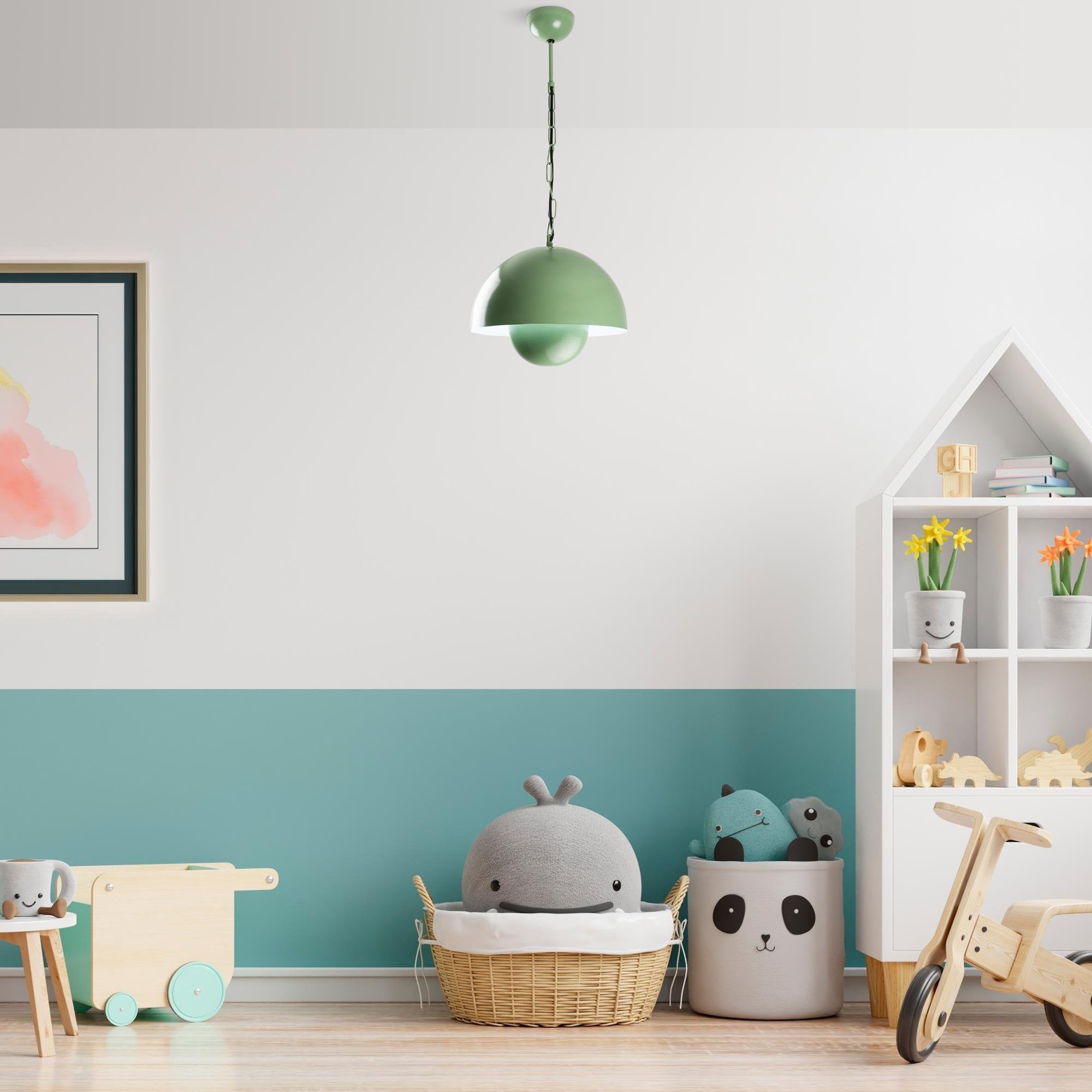 Küre 30 15 Nus 2676 Mint Yeşili Sıvama Sarkıt Aydınlatma | ByLamp