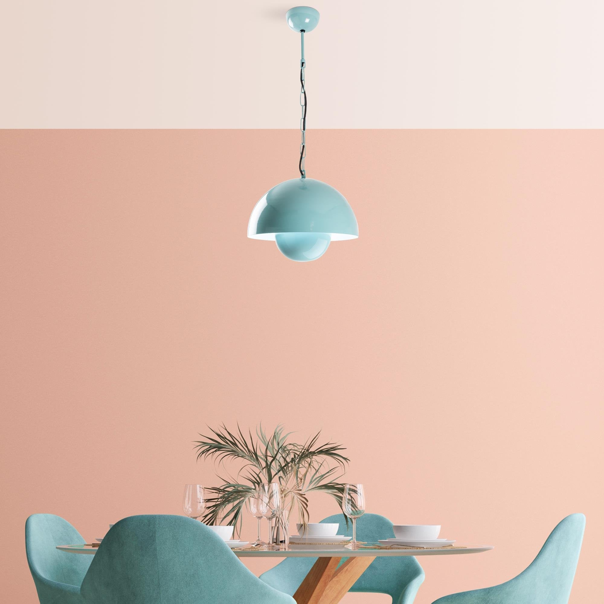 Küre 30 15 Nus 2676 Turkuaz Sıvama Sarkıt Aydınlatma | ByLamp