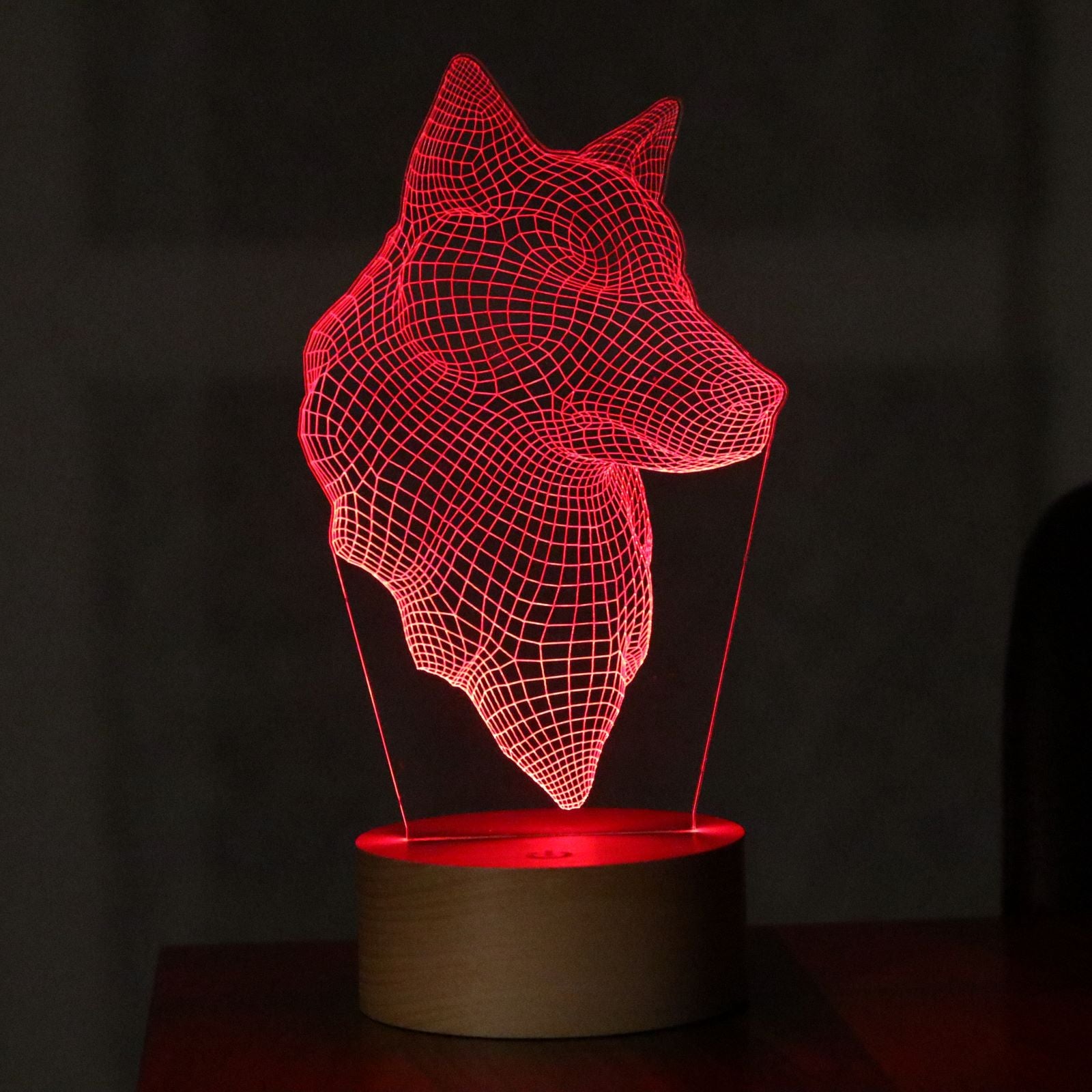 3D wolf head led lamp