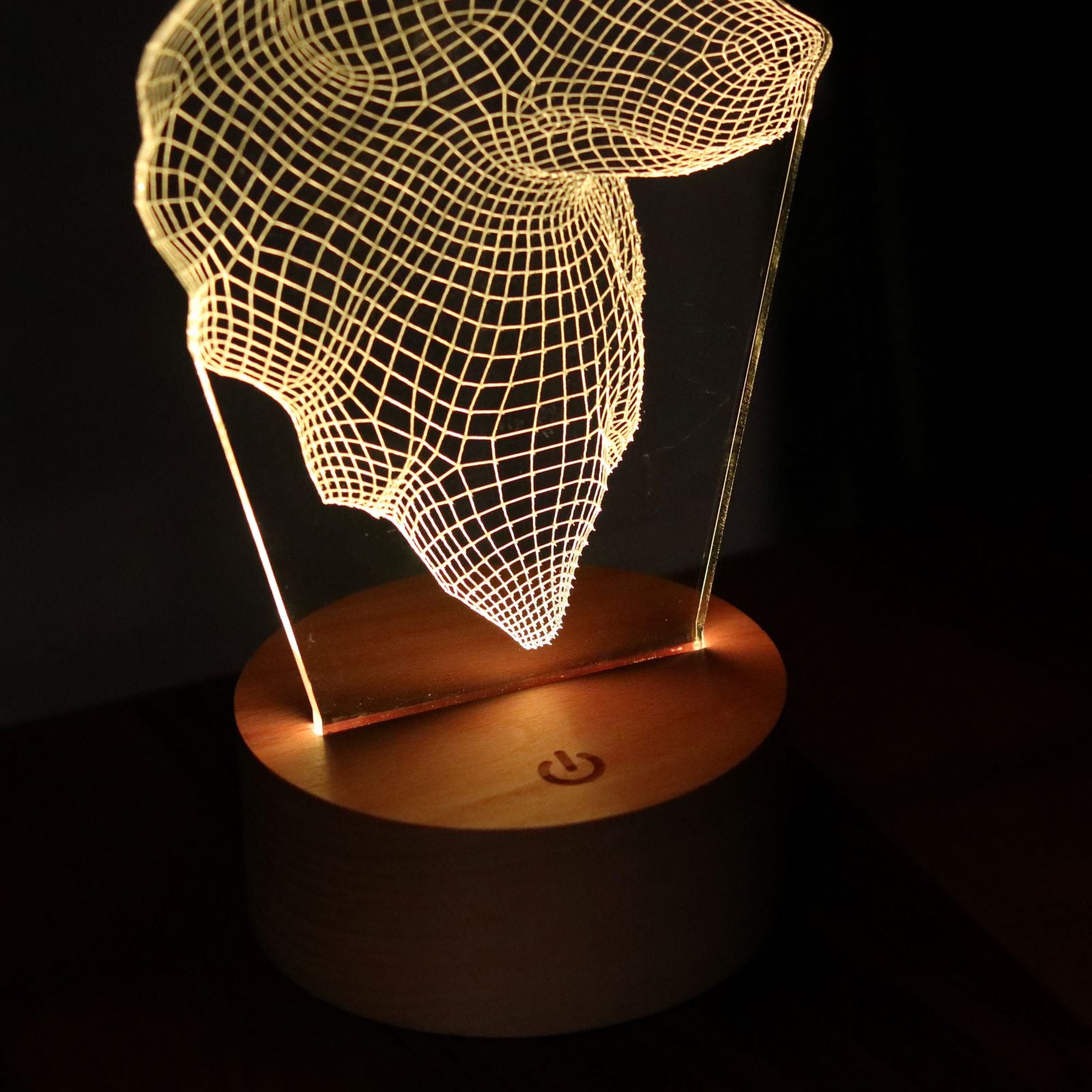 3D wolf head led lamp