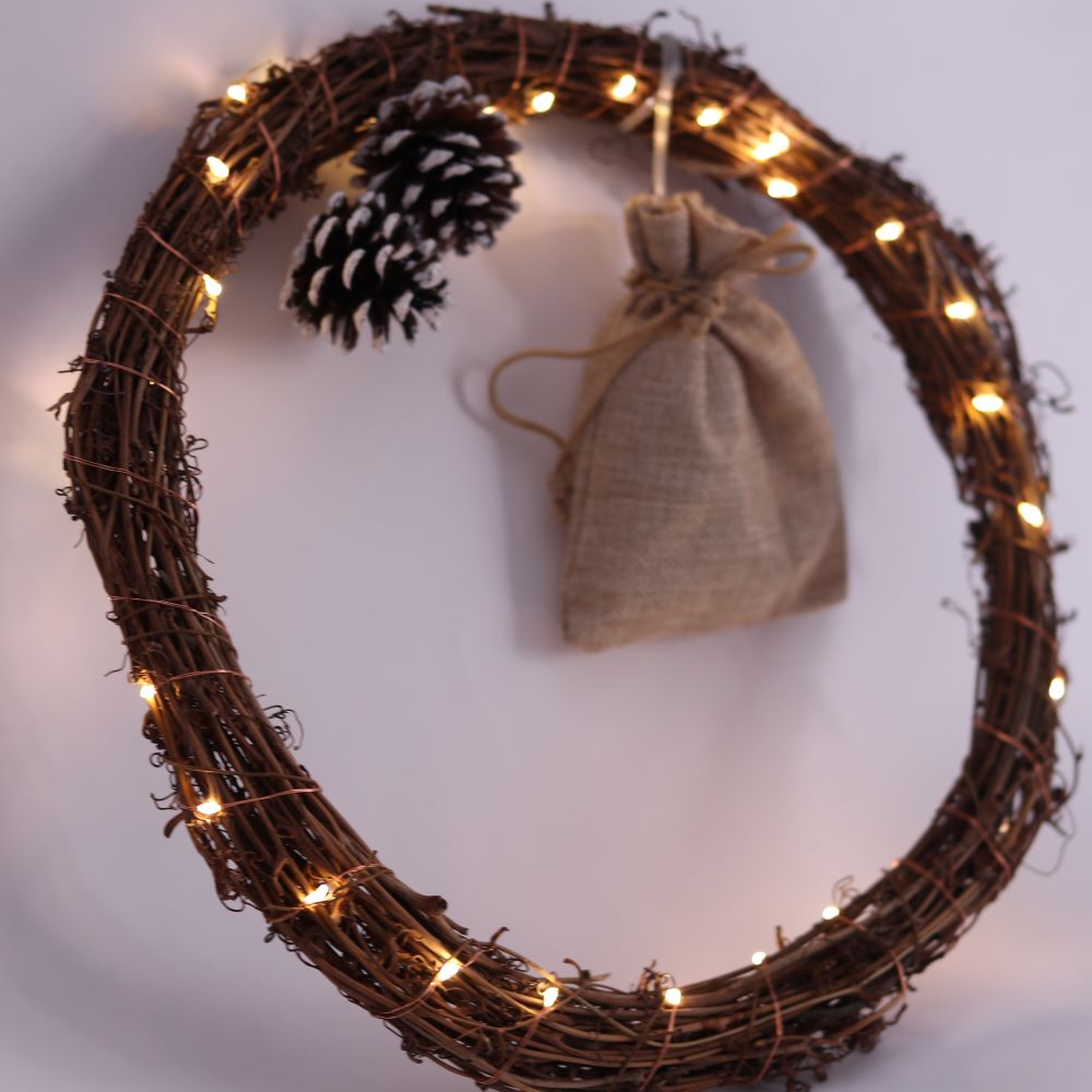 LED Lighted Christmas Special Conifer Door Decoration