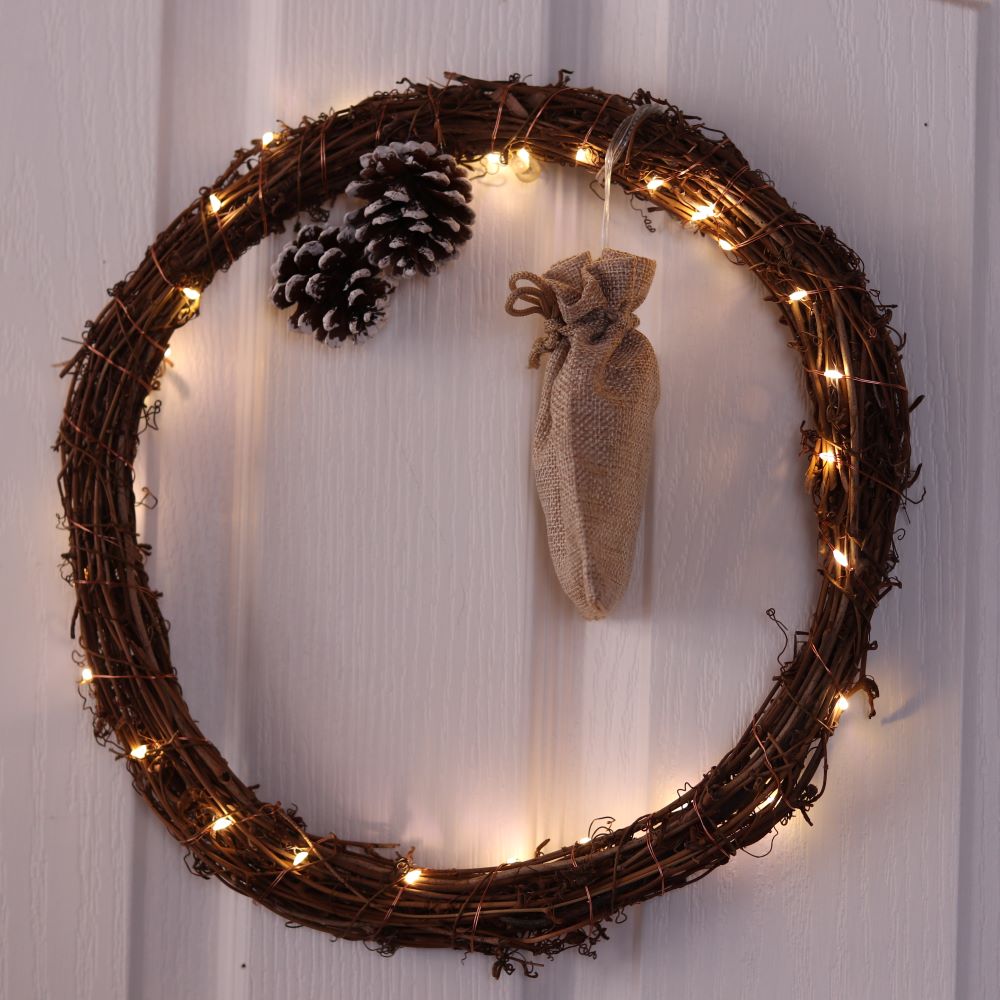 LED Lighted Christmas Special Conifer Door Decoration