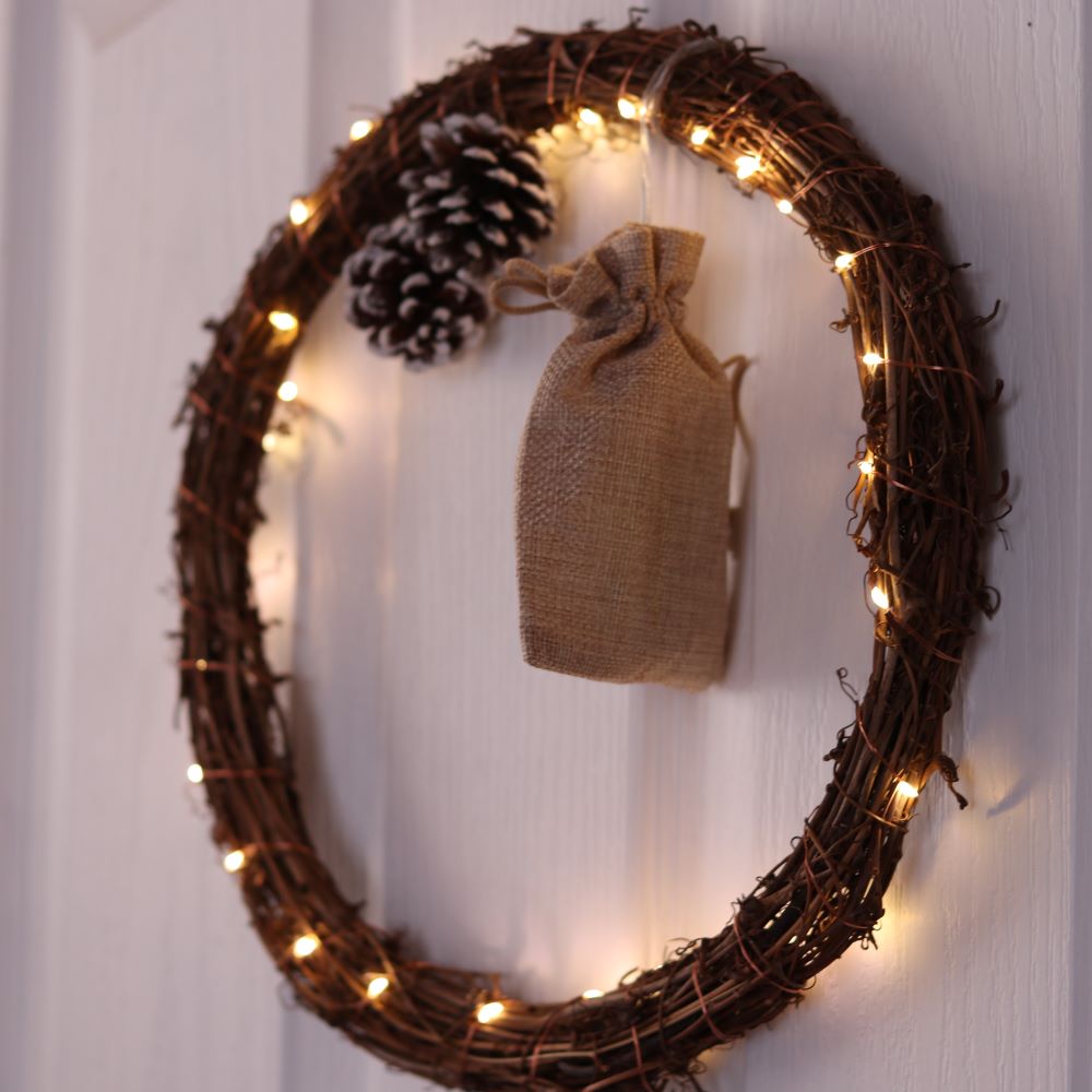 LED Lighted Christmas Special Conifer Door Decoration