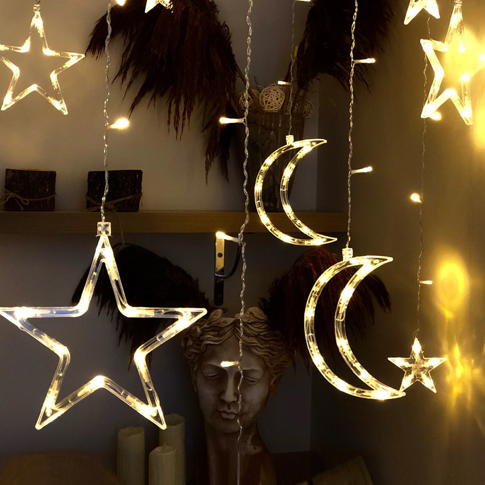 Ay Yıldız Süsleme Perde Led Işık | ByLamp