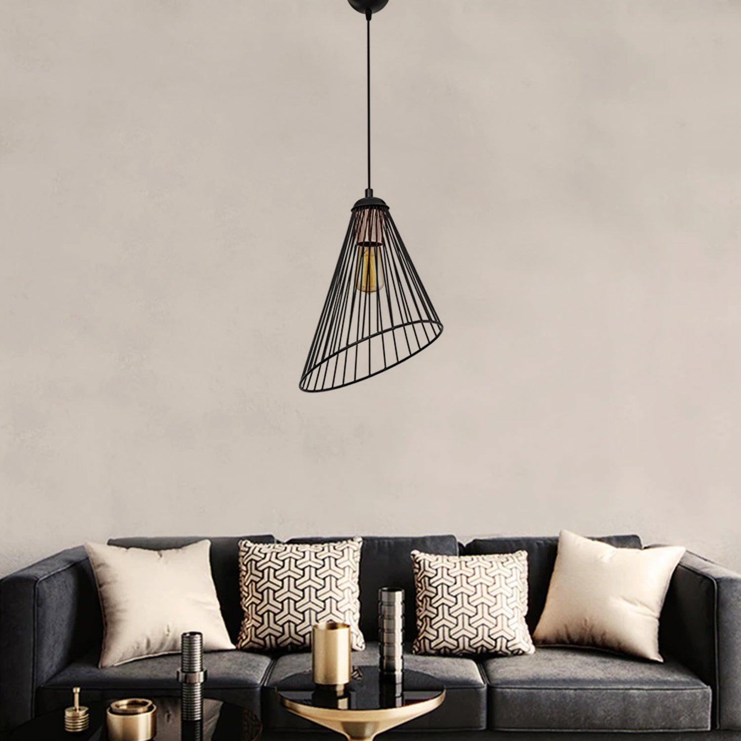 Lilac Metal Wire Pendant Lighting | ByLamp