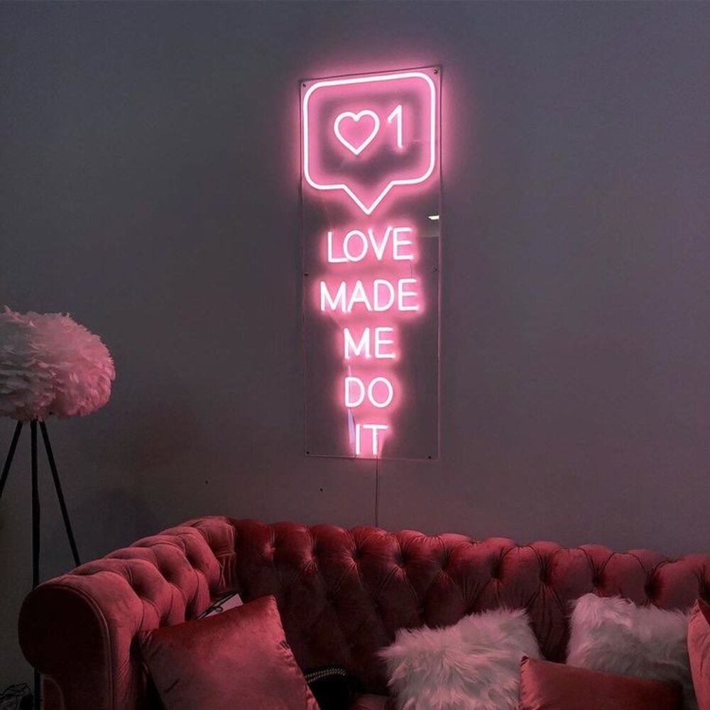 Love Made Me Do It Figured Decorative Gift Neon Lamp