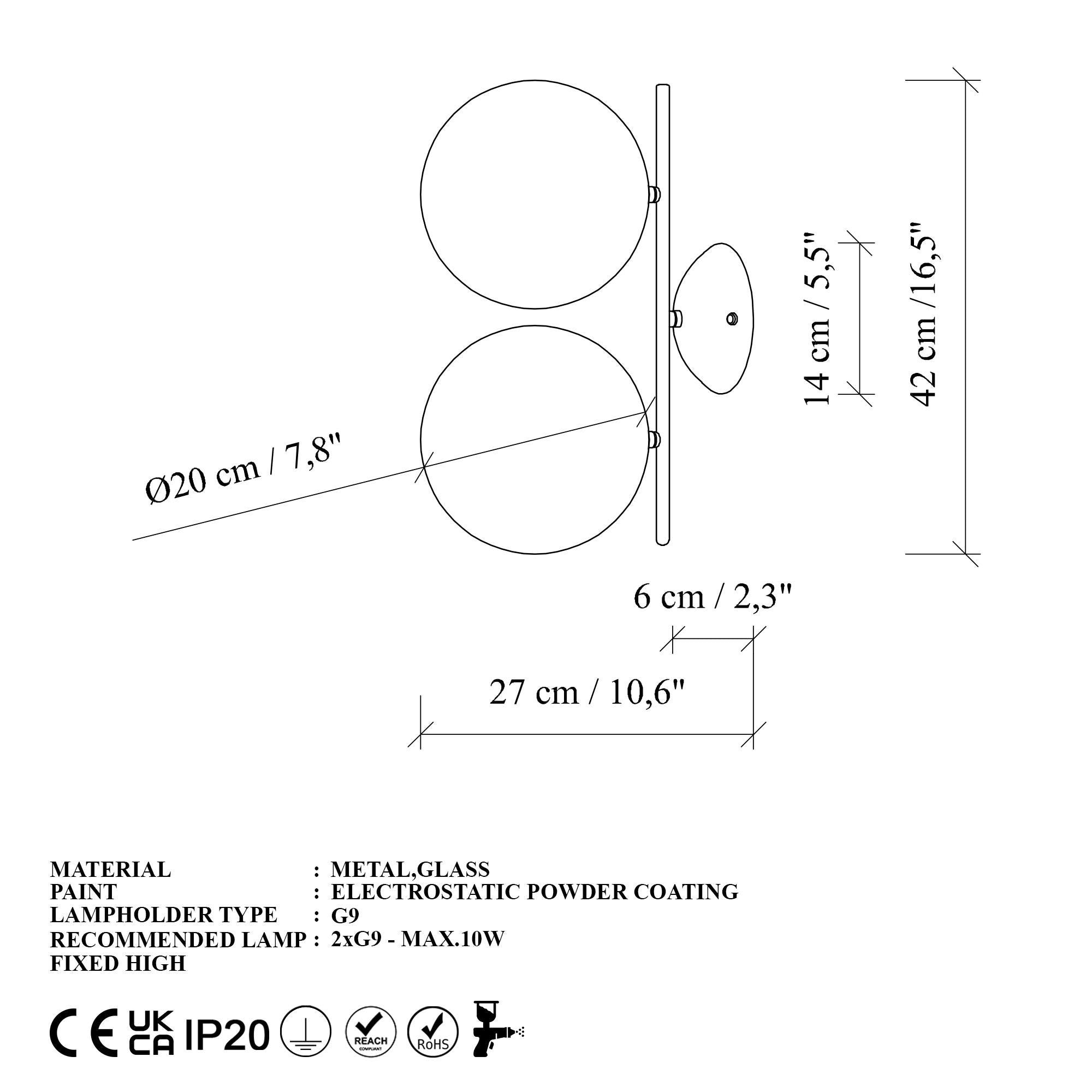 Luminar 14151 Cam Aplik Duvar Aydınlatma | ByLamp
