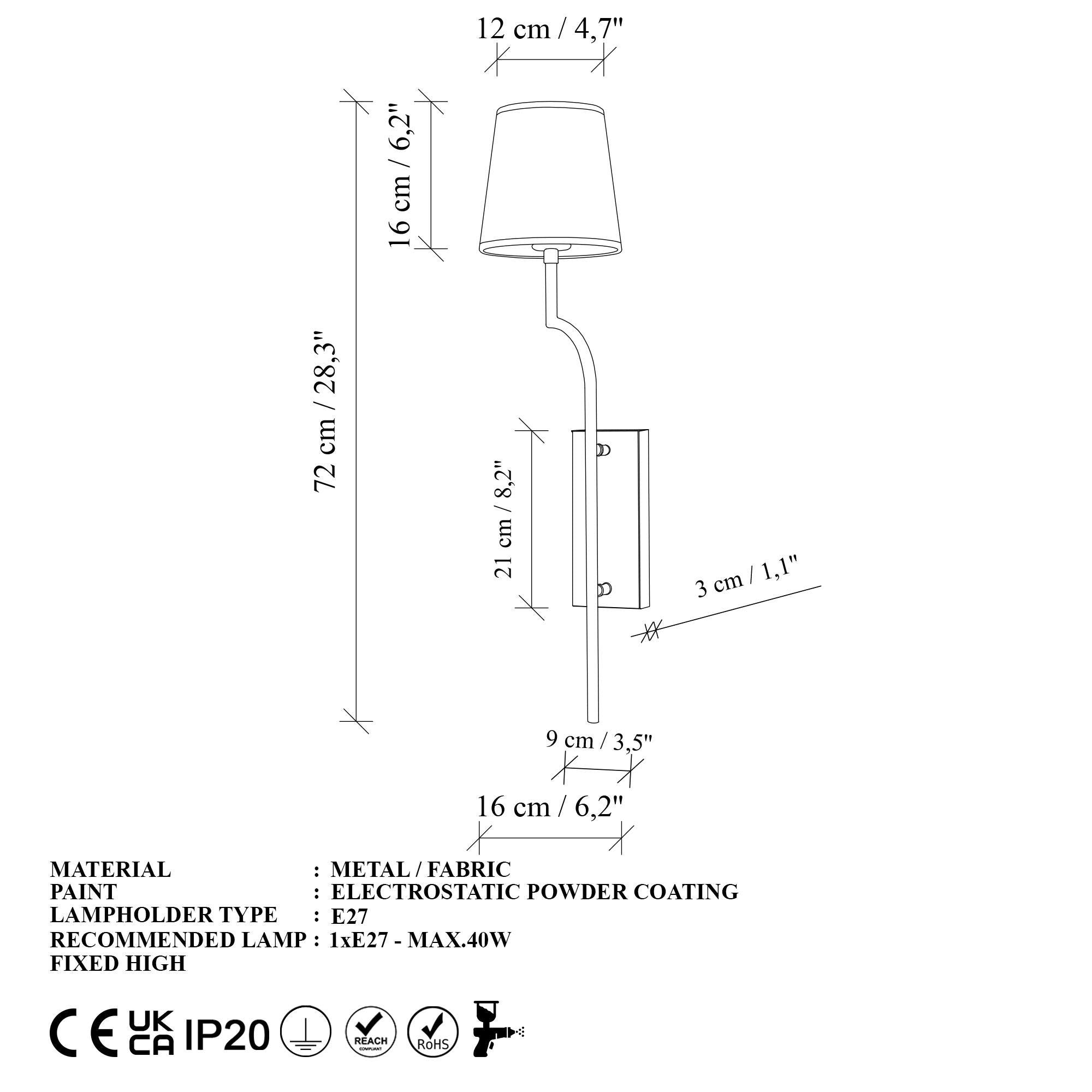 Lumora 15333 Abajur Aplik Duvar Aydınlatma | ByLamp