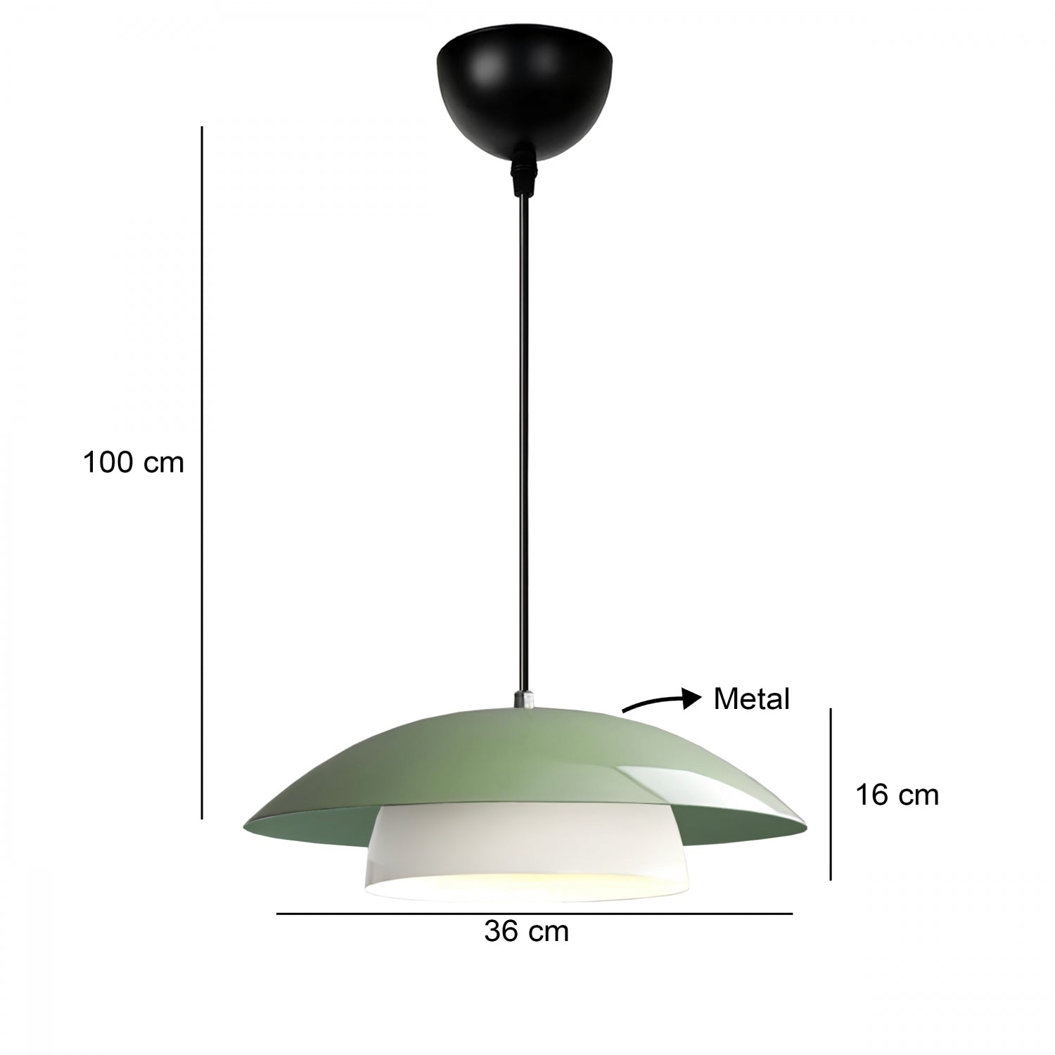 Luna İskandinav Tarz Metal Sarkıt | ByLamp