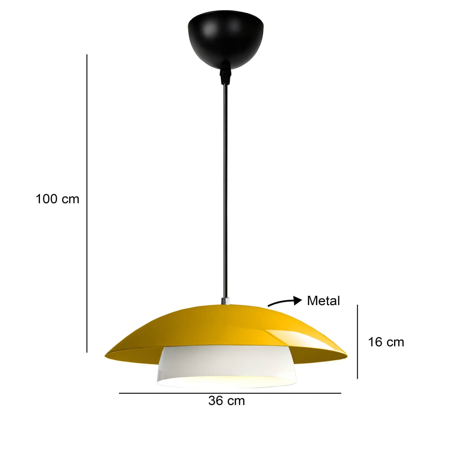 Luna İskandinav Tarz Metal Sarkıt | ByLamp