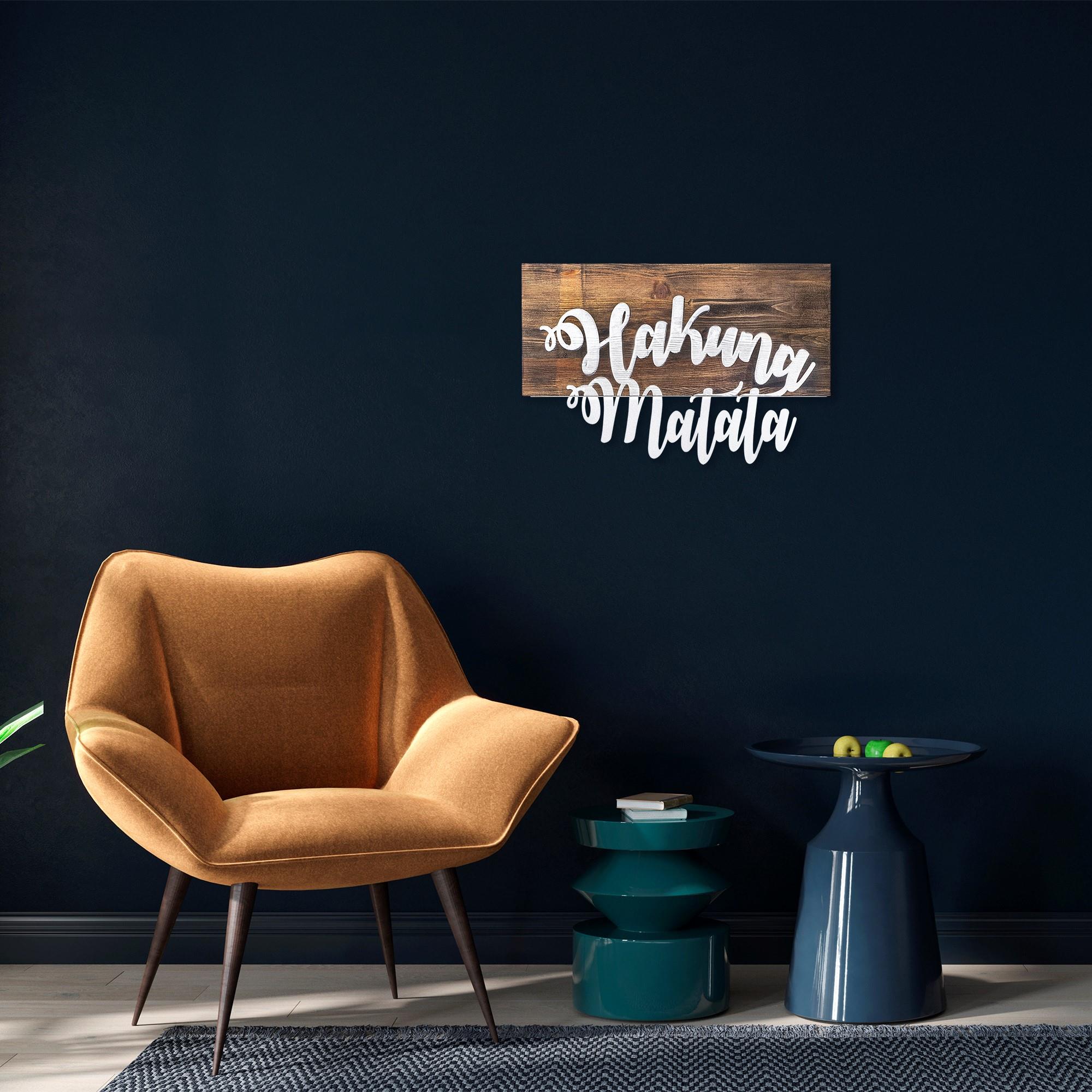 MA-112 Ahşap Metal Duvar Tablosu | ByLamp