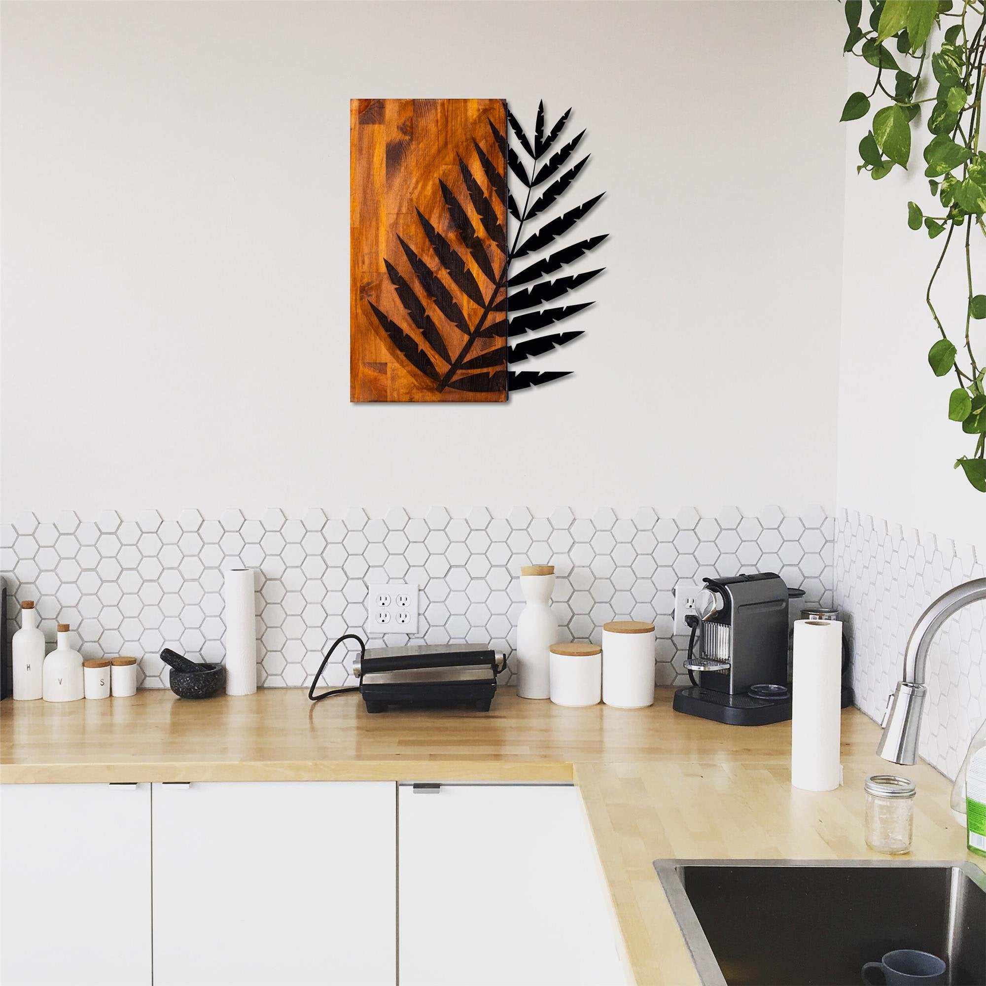 MA-119 Ahşap Metal Duvar Tablosu | ByLamp