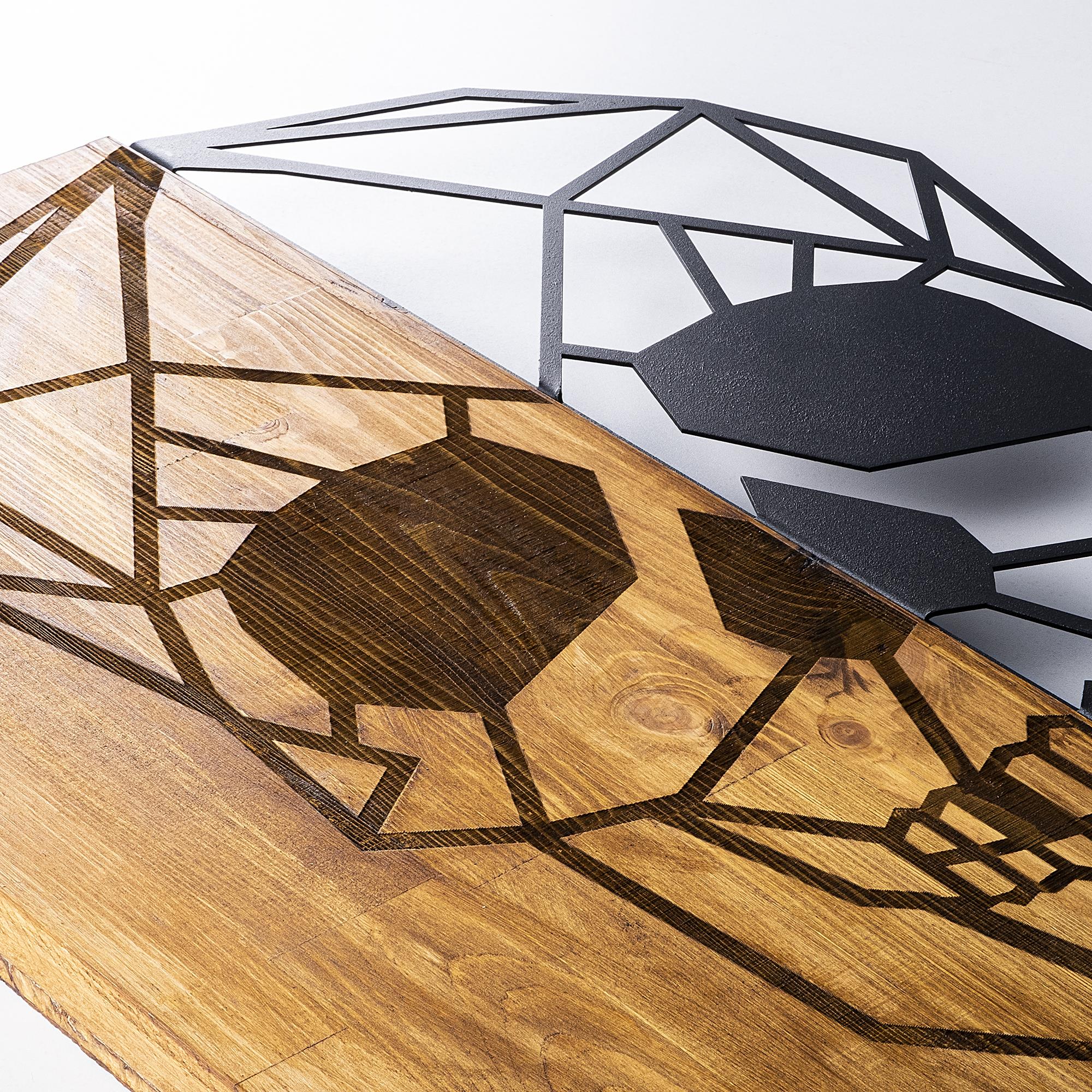 MA-121 Ahşap Metal Duvar Tablosu | ByLamp