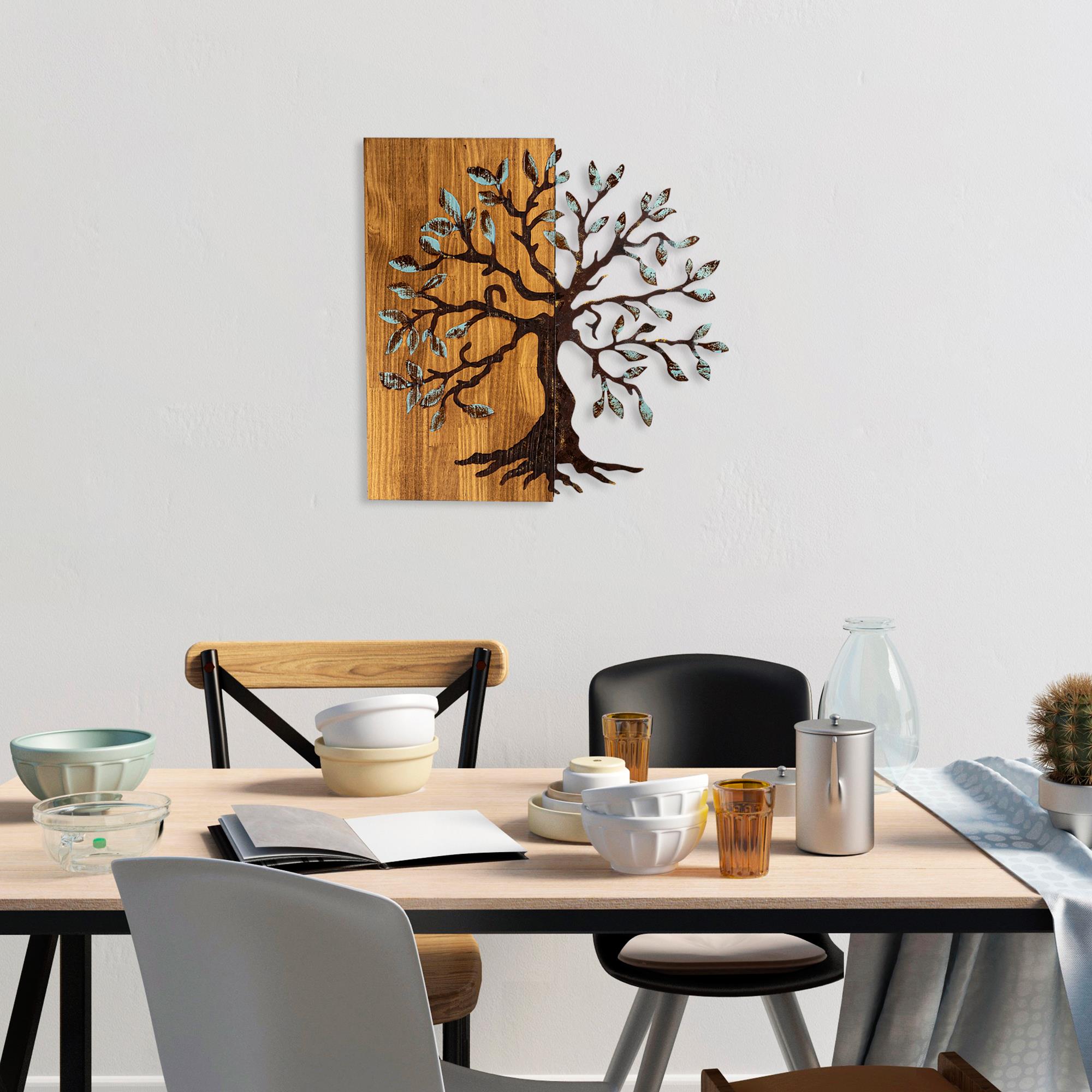 MA-124-A Ahşap Metal Duvar Tablosu | ByLamp