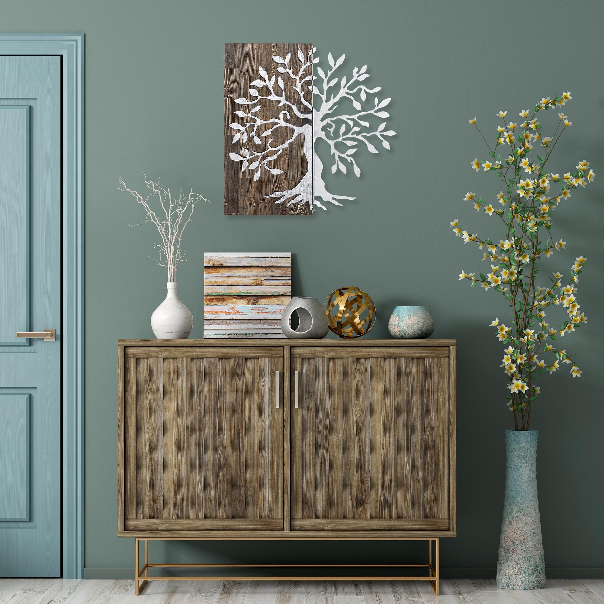 MA-124 Ahşap Metal Duvar Tablosu | ByLamp