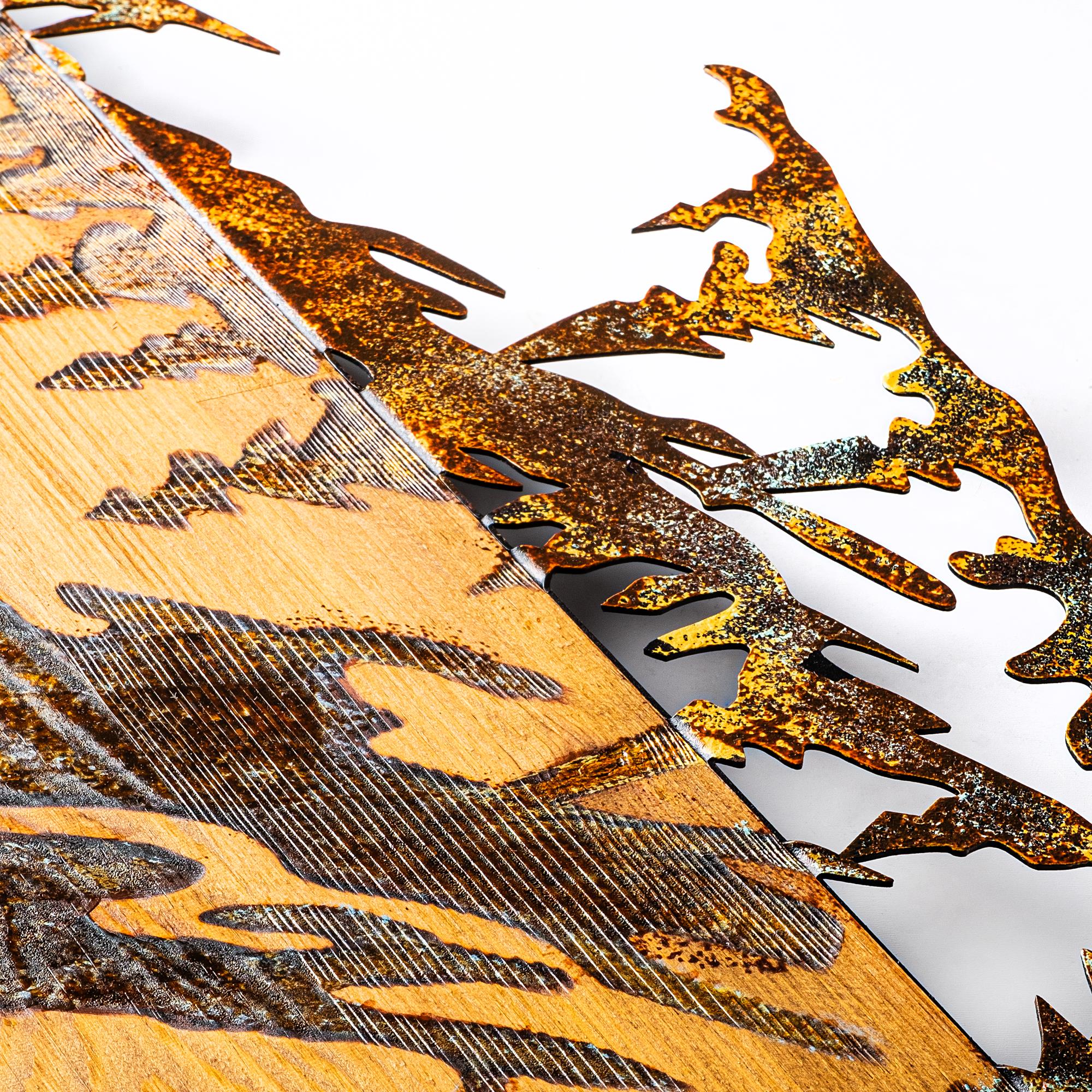 MA-128-A Ahşap Metal Duvar Tablosu | ByLamp