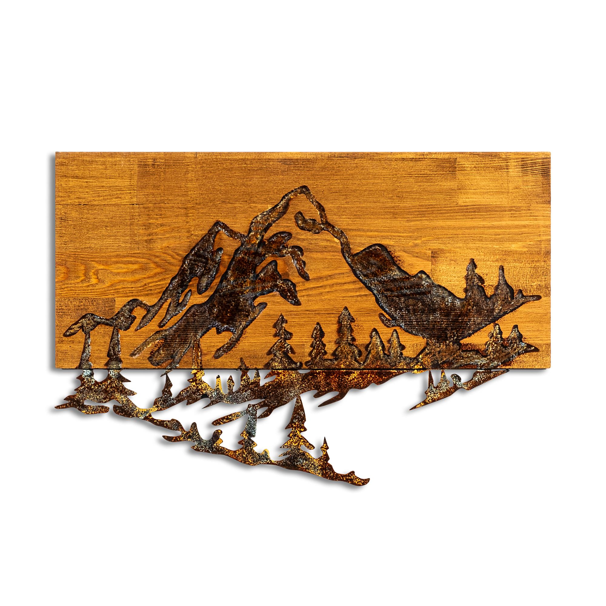 MA-128-A Ahşap Metal Duvar Tablosu | ByLamp