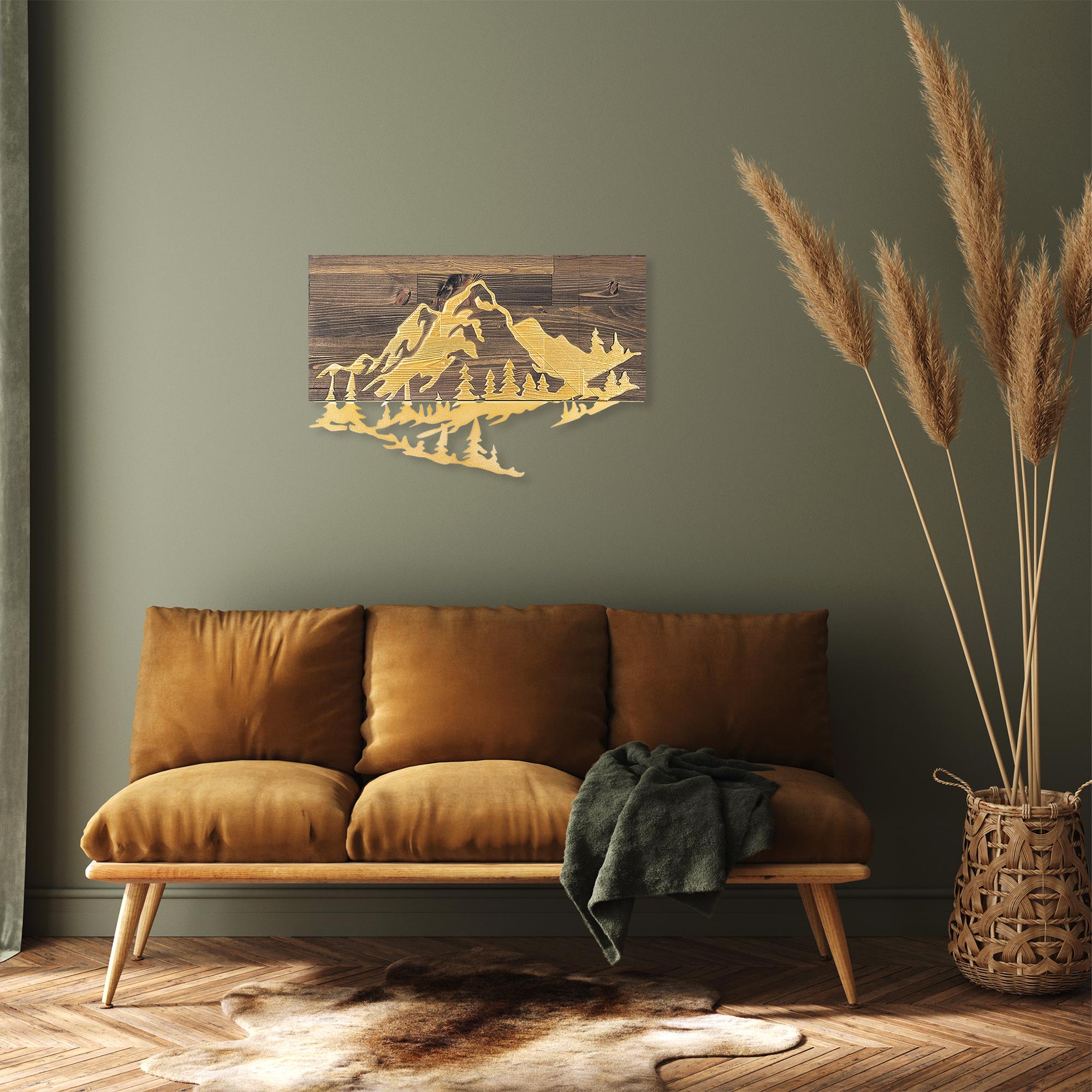 MA-128 Ahşap Metal Duvar Tablosu | ByLamp